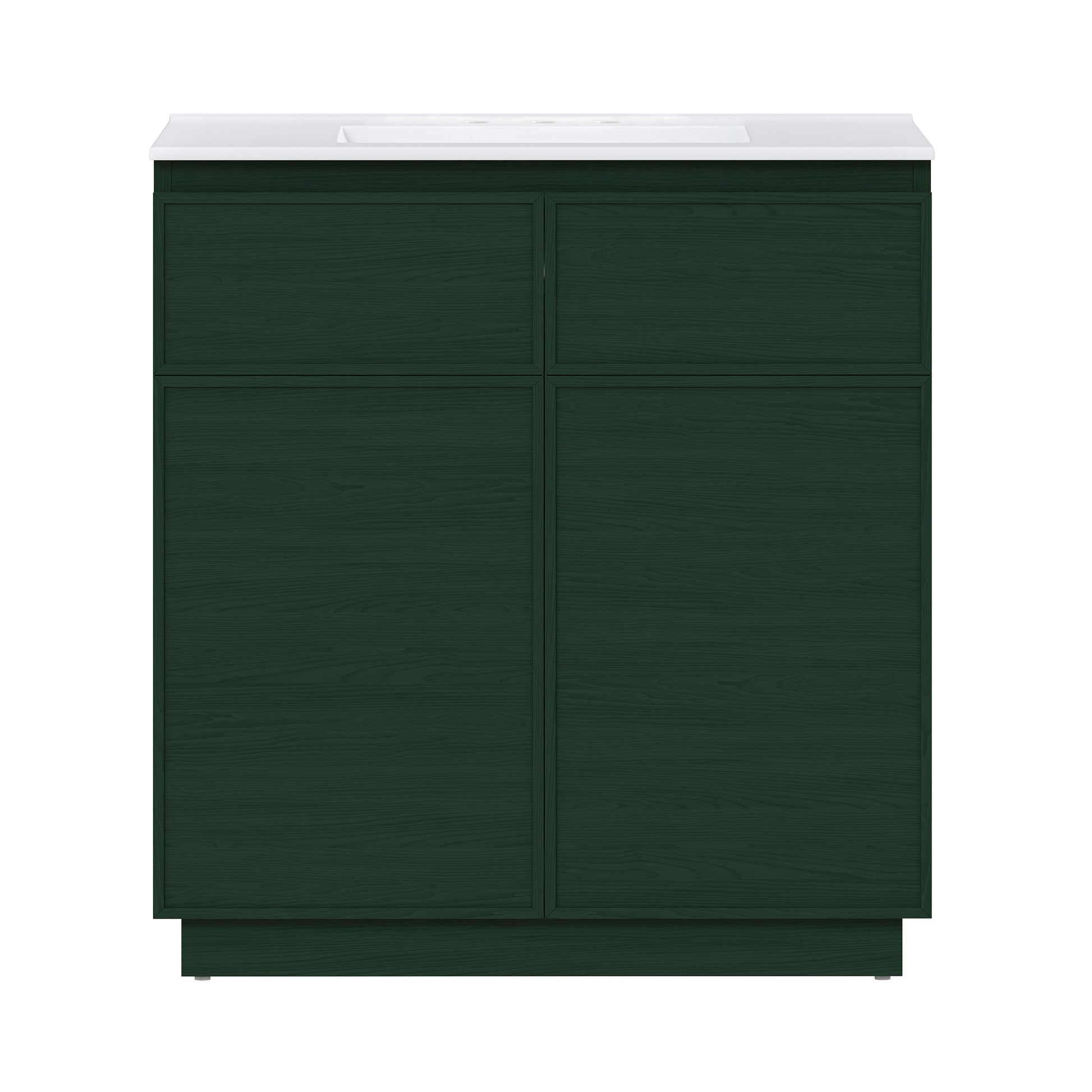 Green Oak / White / 3-Hole