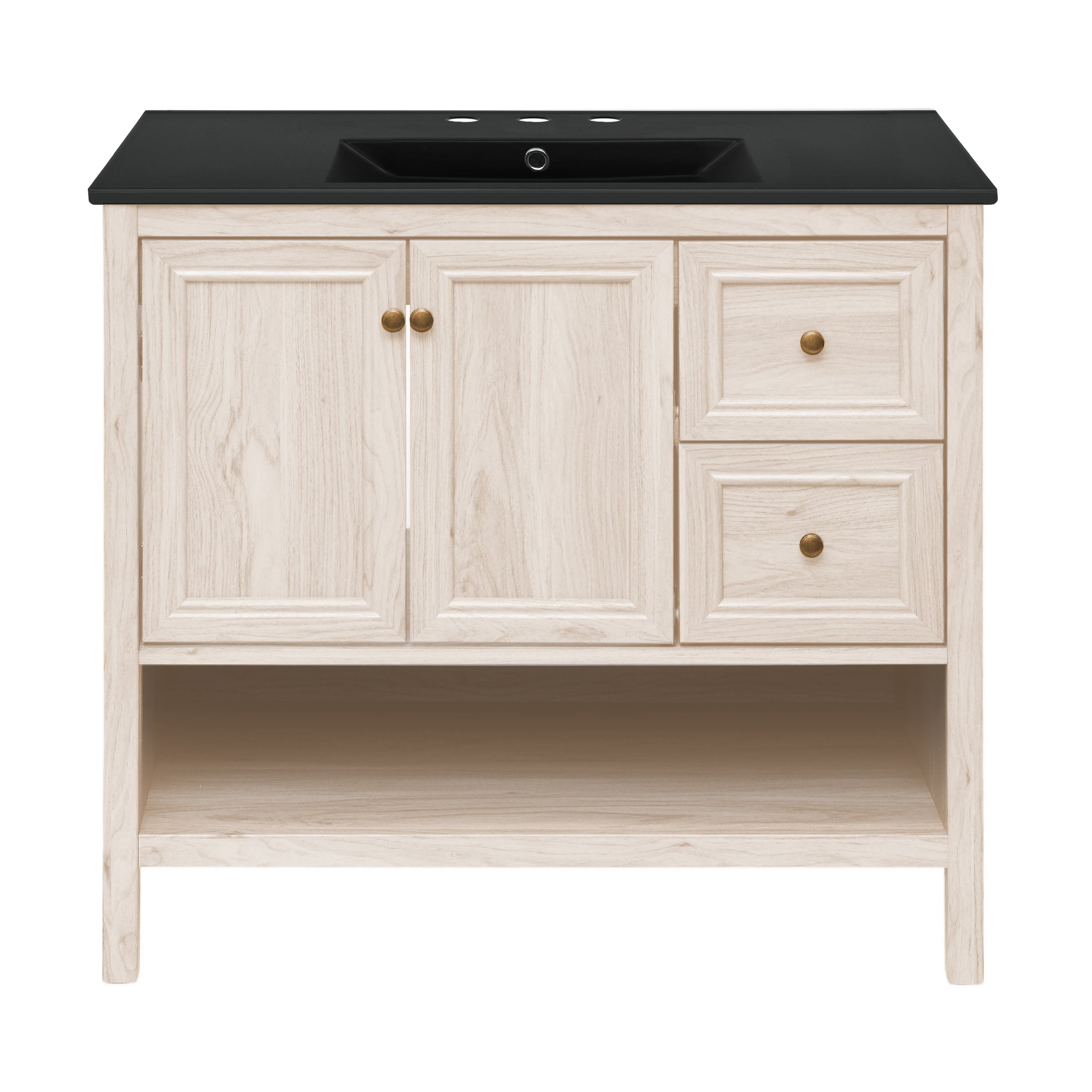 White Oak / Black / 3-Hole