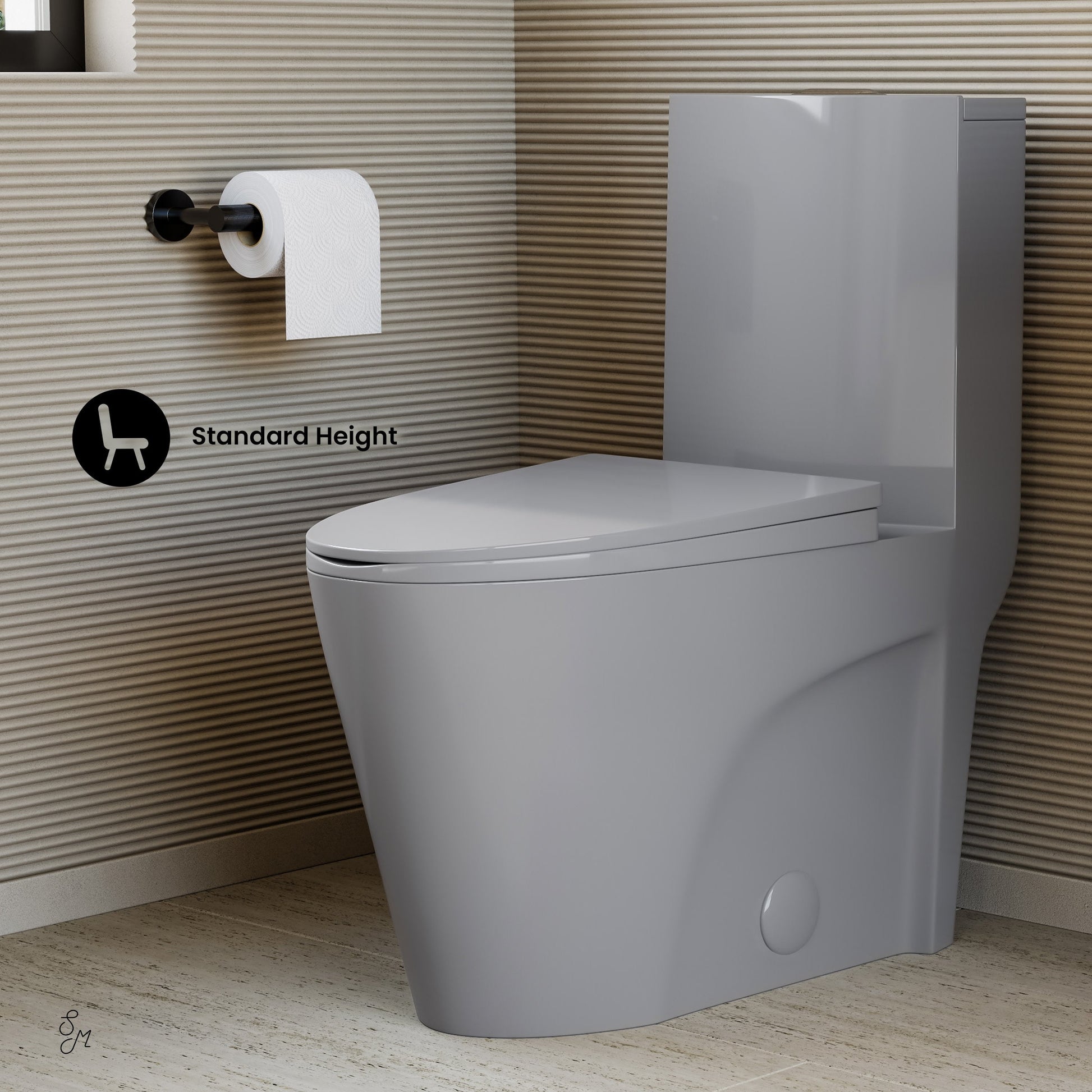 Glossy Gray / Dual - Top / Chrome
