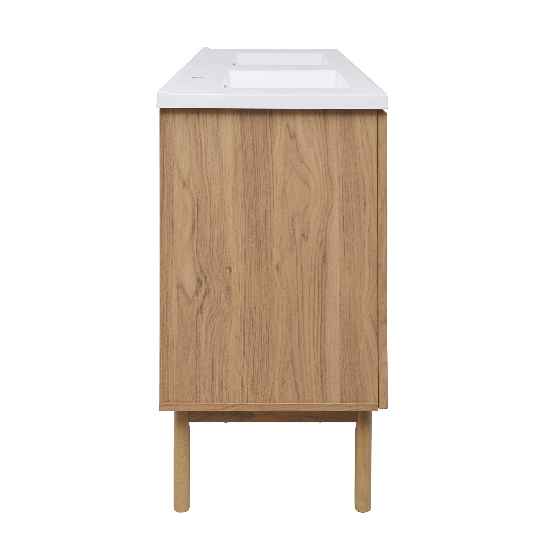 Golden Oak / White / 1-Hole