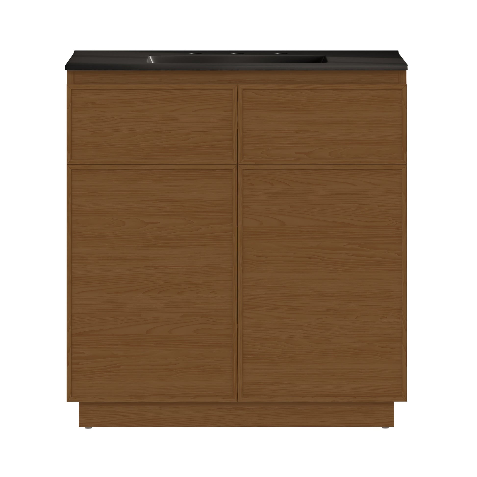 Brown Oak / Black / 3-Hole