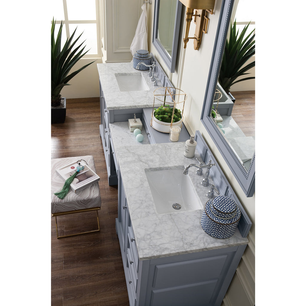 Silver Gray / Carrara White - 3 Faucet Holes