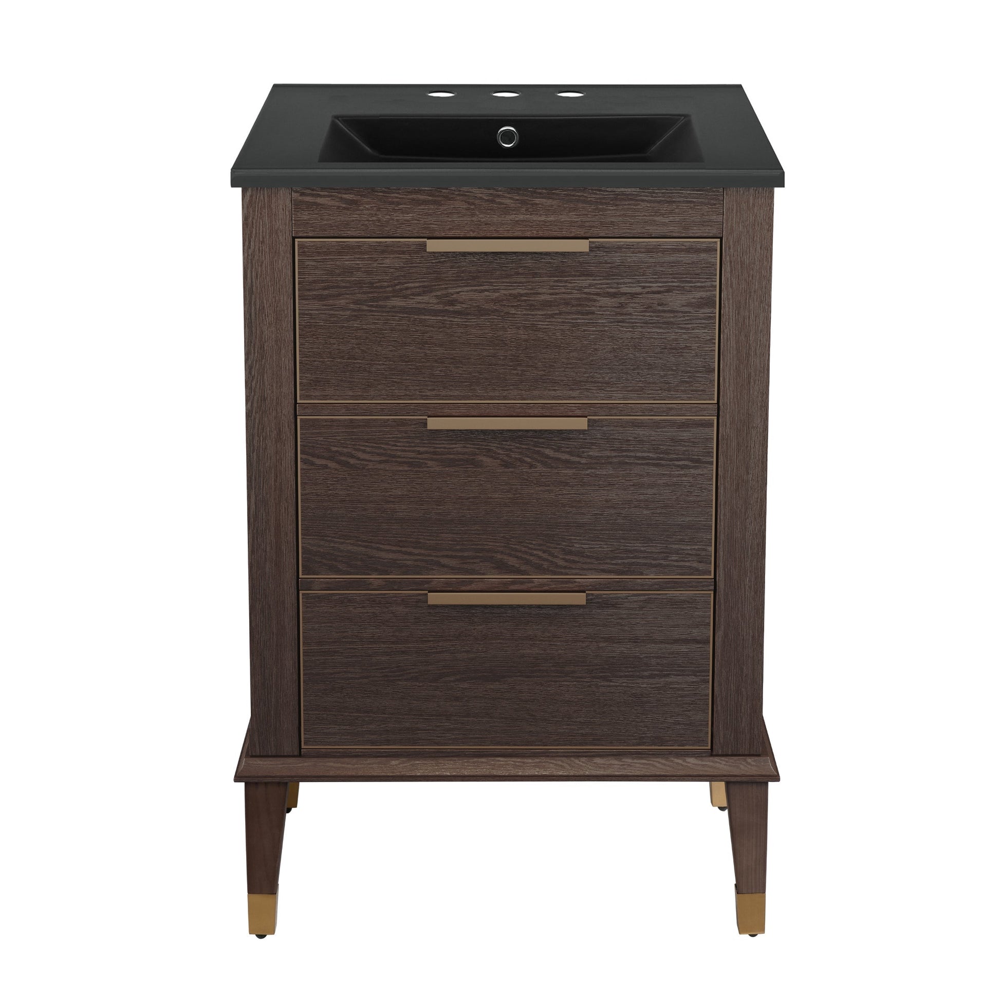 Brown Oak / Matte Black / 3-Hole