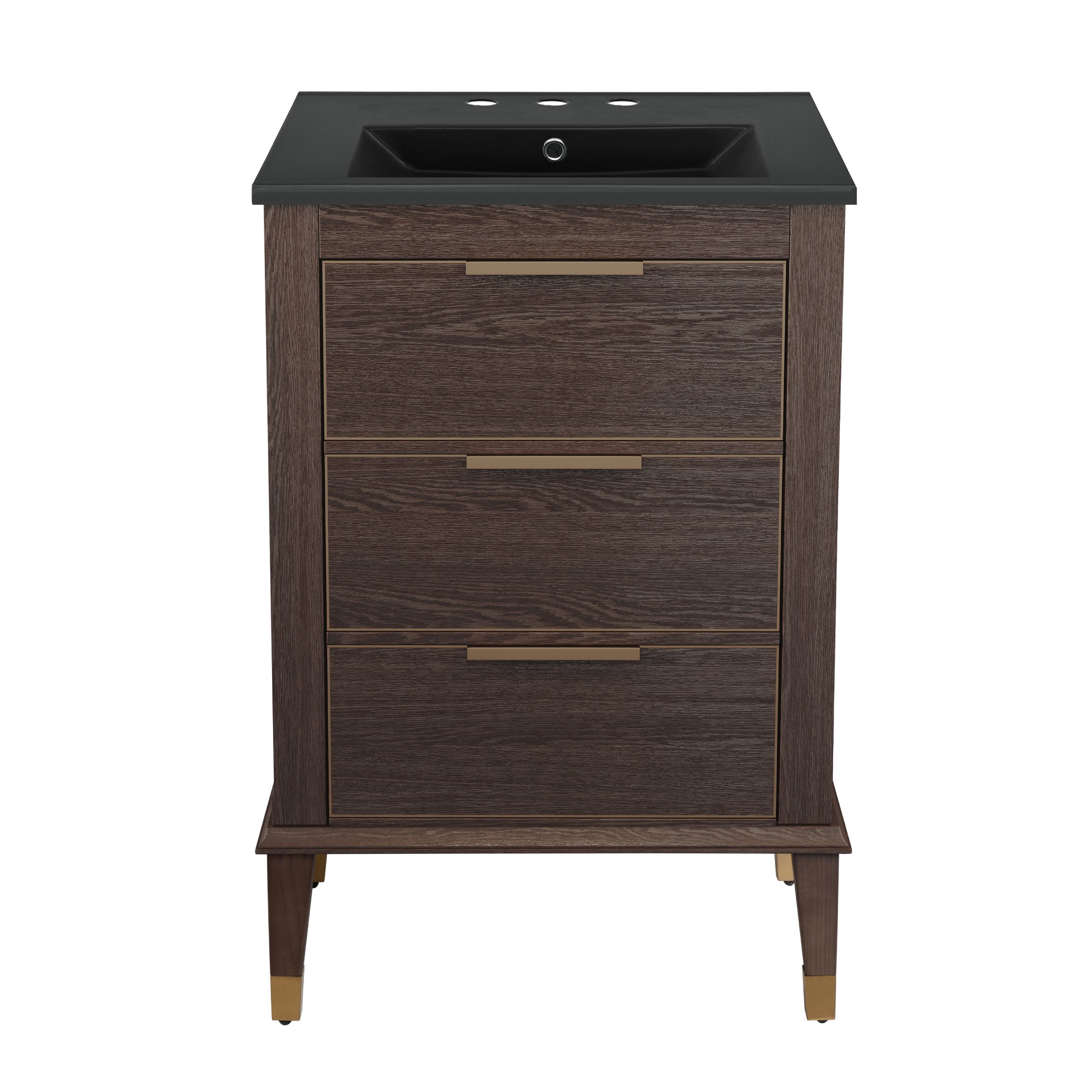 Brown Oak / Matte Black / 3-Hole