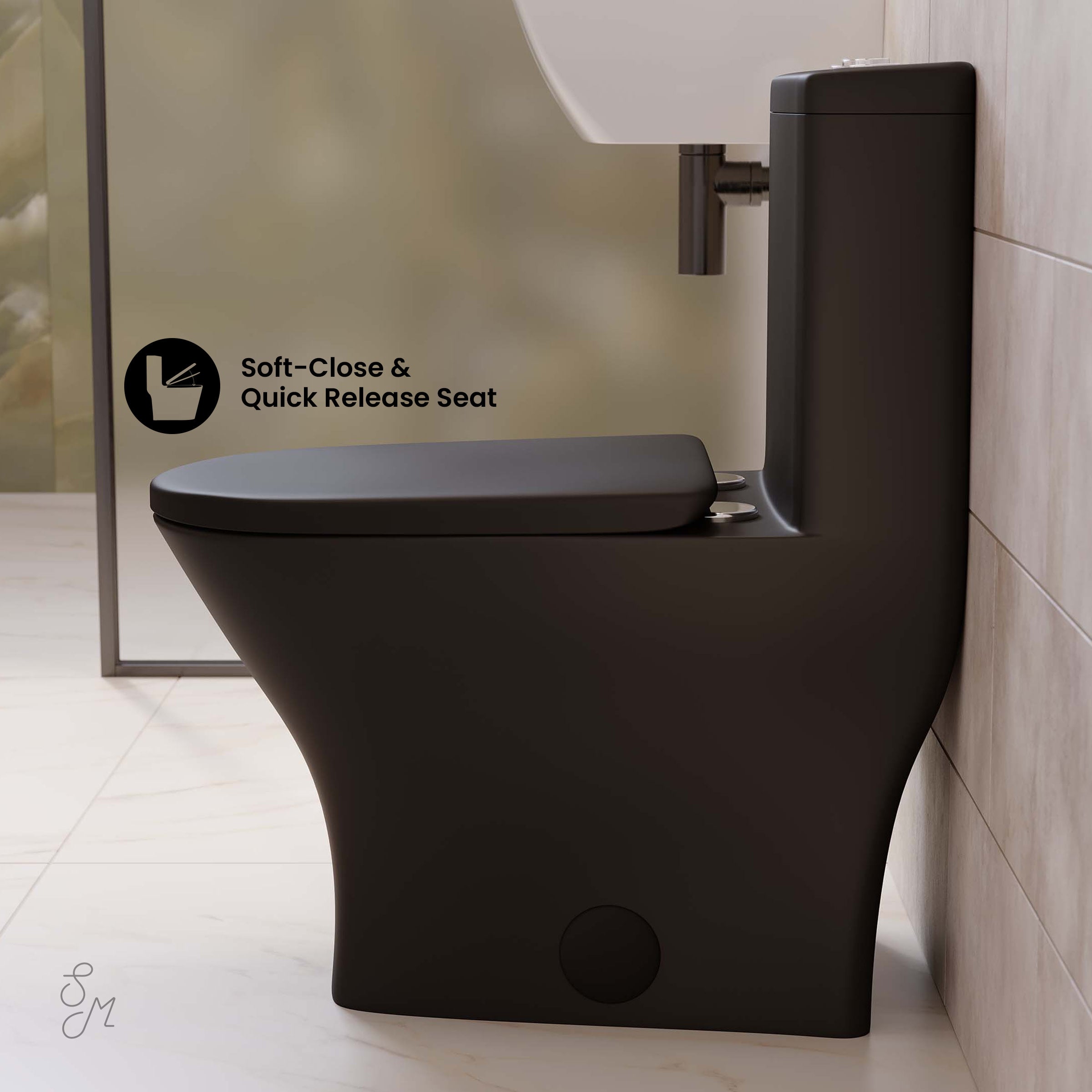 Matte Black / Dual - Top / Single Piece