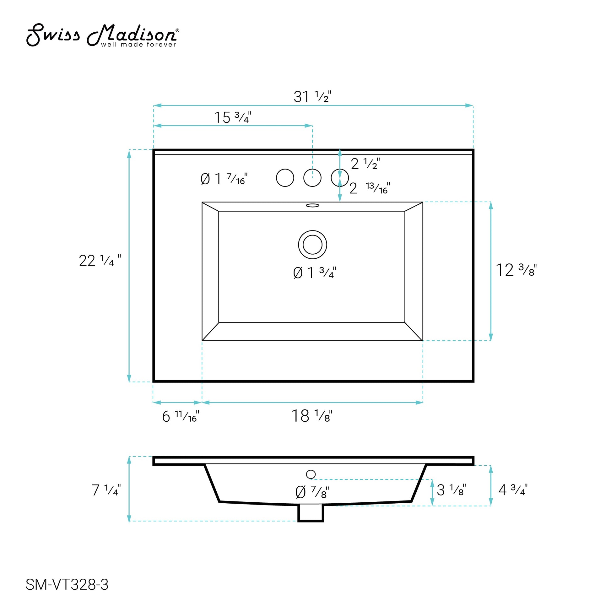 White / 3-Hole