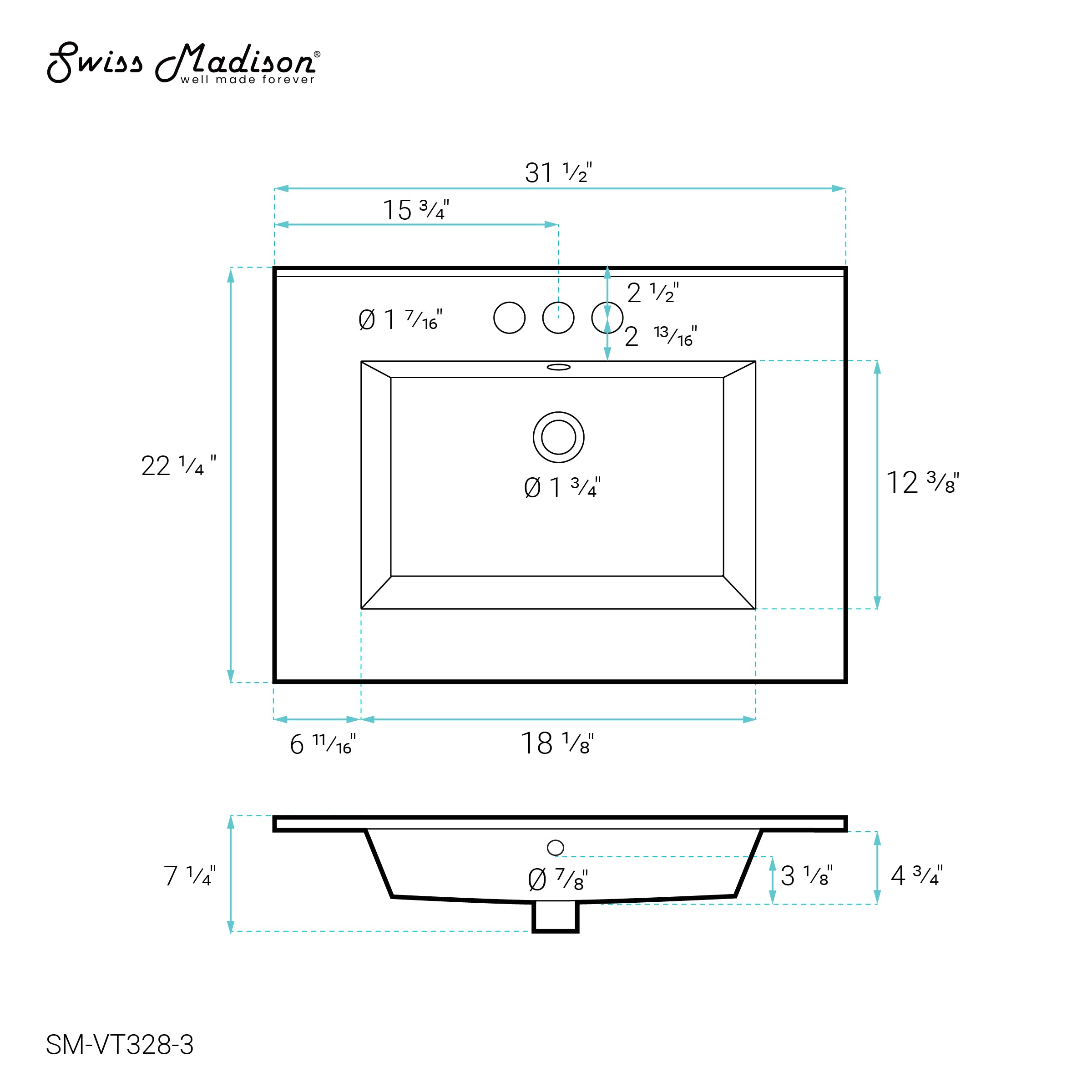 White / 3-Hole