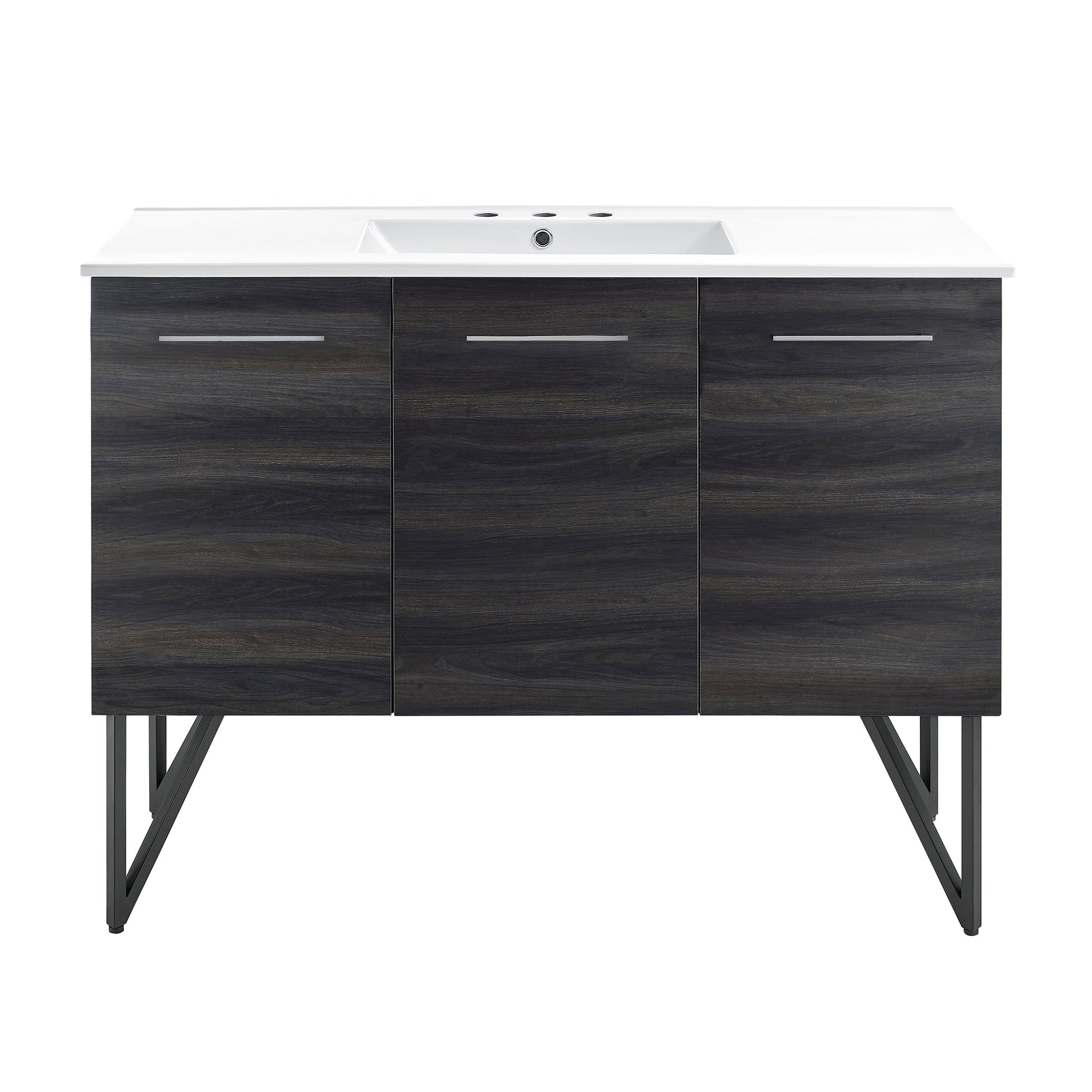 Black Walnut / White / 3-Hole