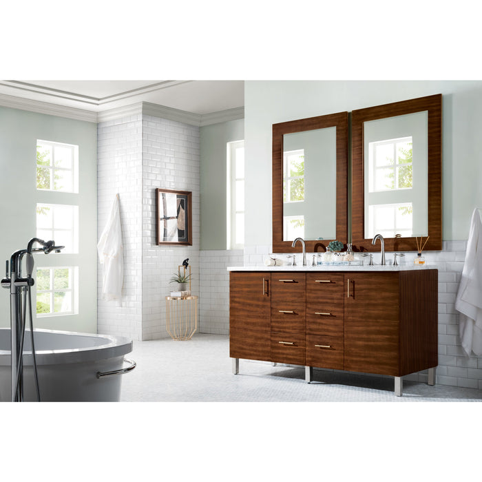 American Walnut / Carrara White - 3 Faucet Holes
