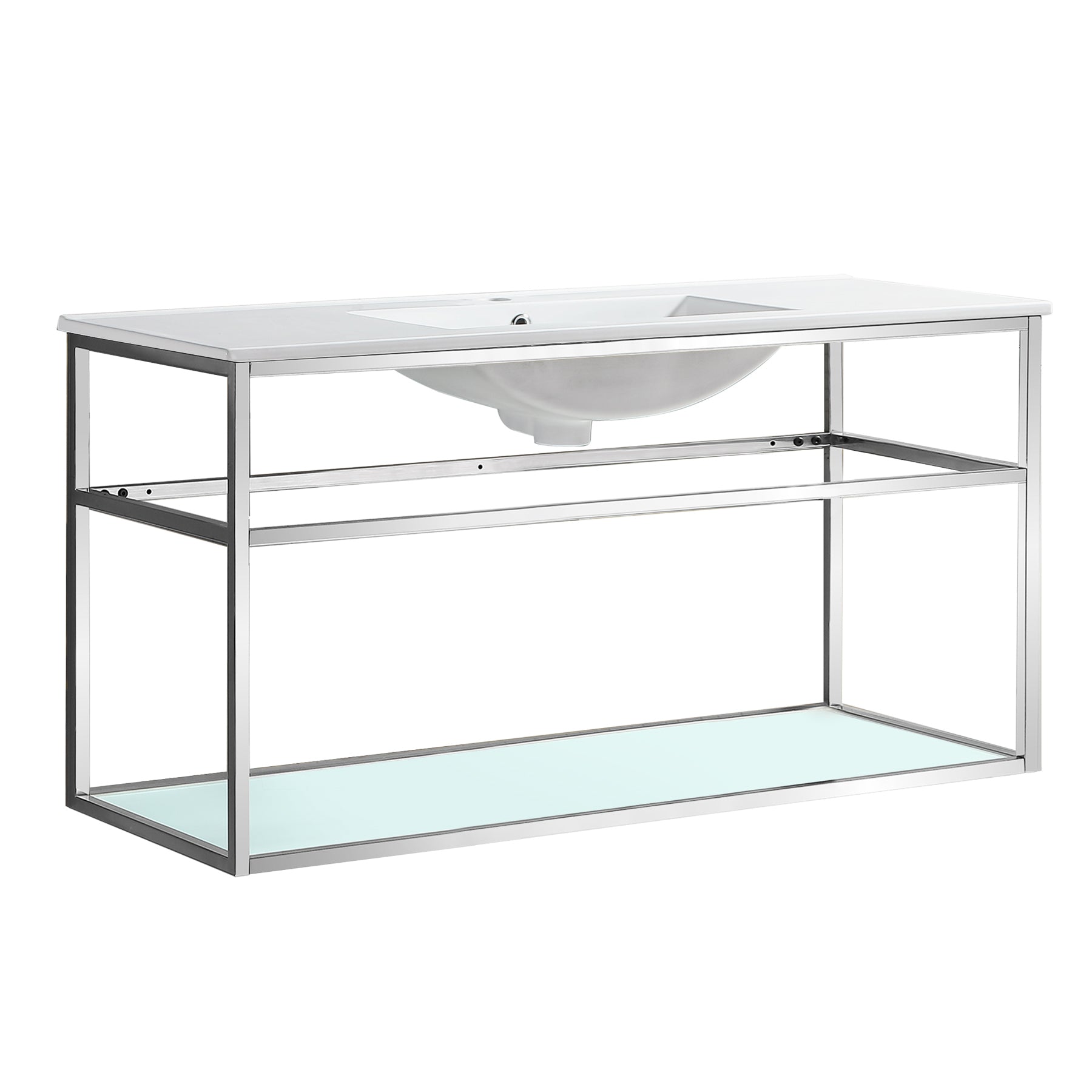 Chrome / White / 1-Hole