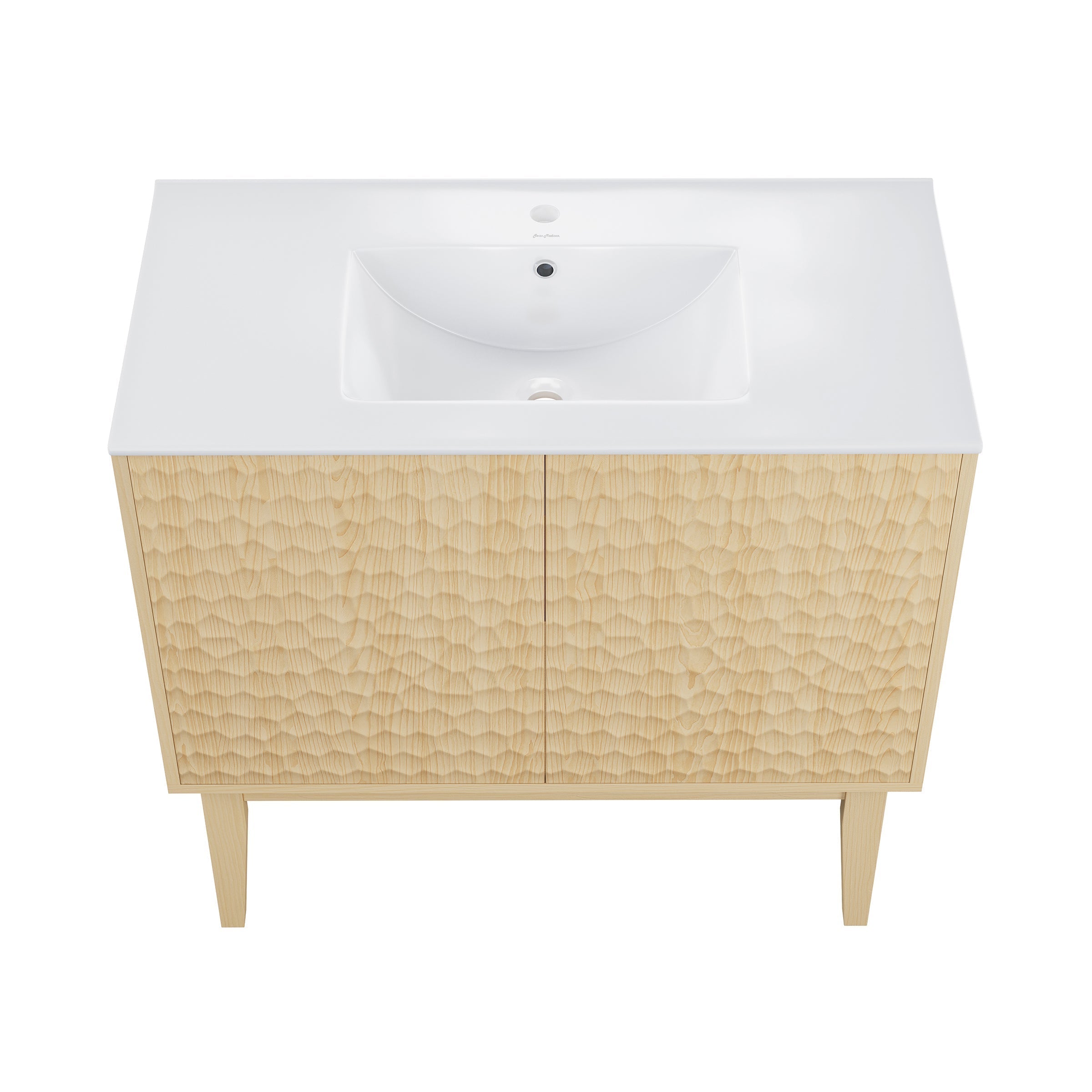 Natural Oak / White / 1-Hole
