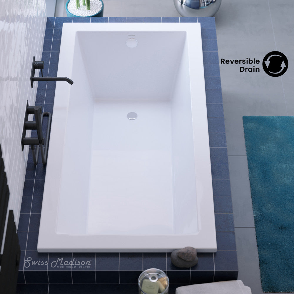 Glossy White / Reversible / Drop-In