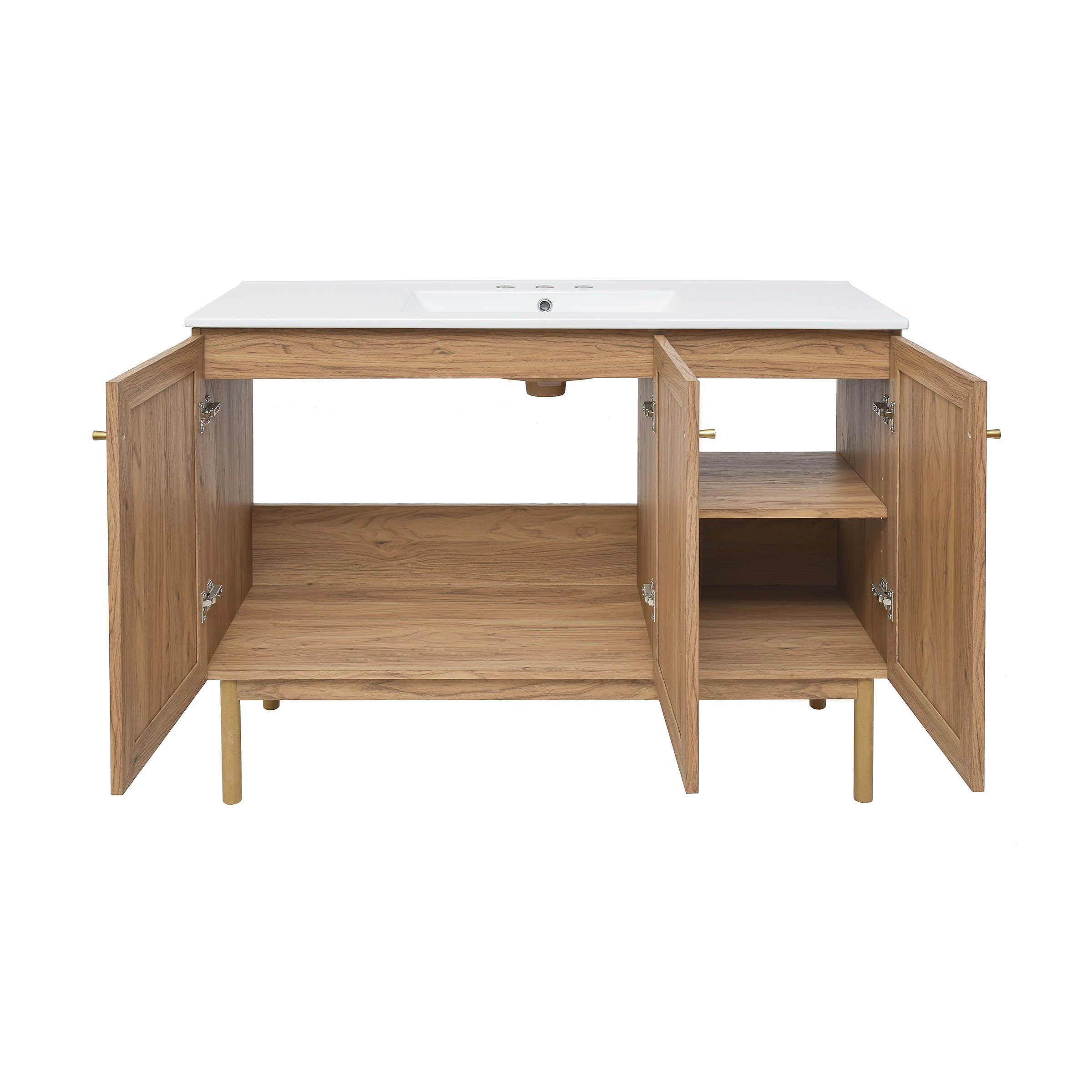 Golden Oak / White / 3-Hole