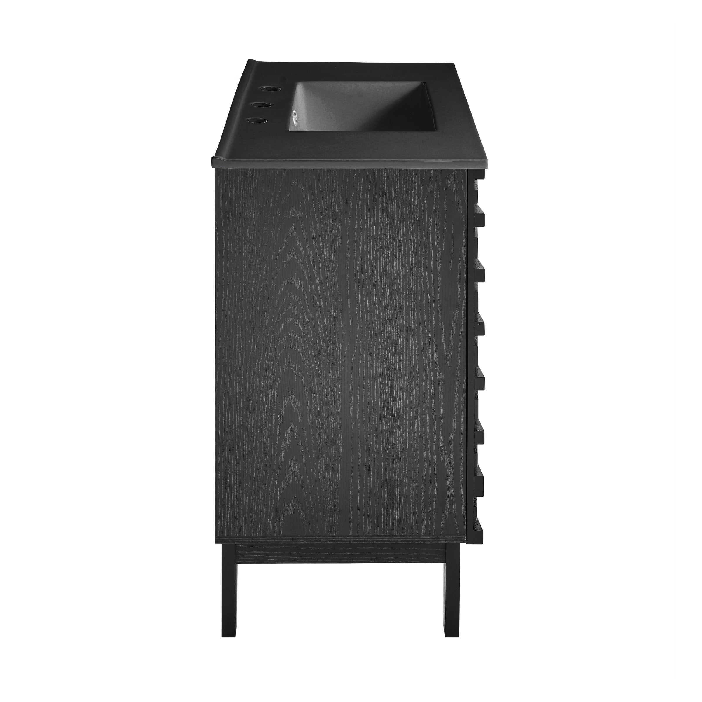 Black Oak / Matte Black / 3-Hole