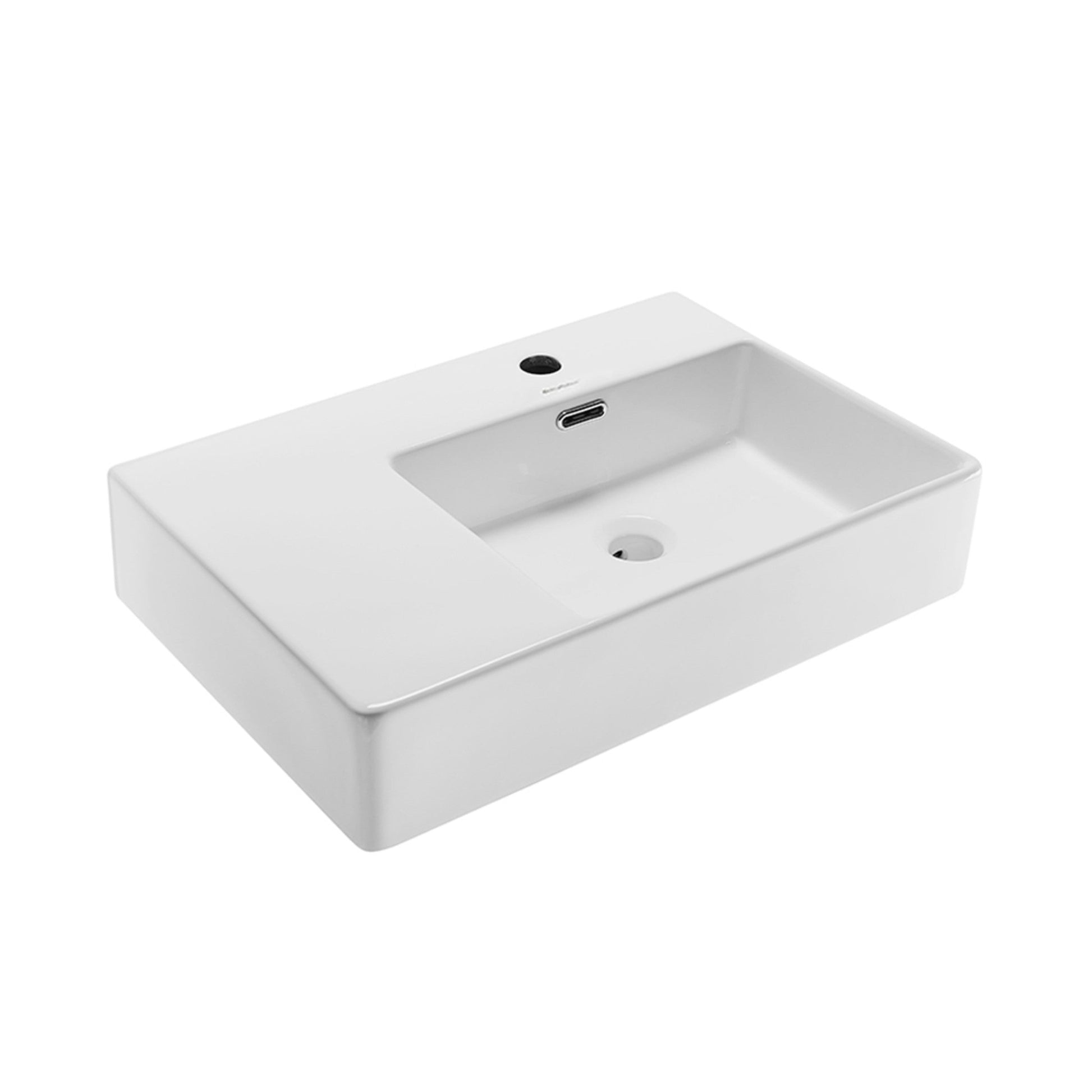 Glossy White / 1-Hole / Right