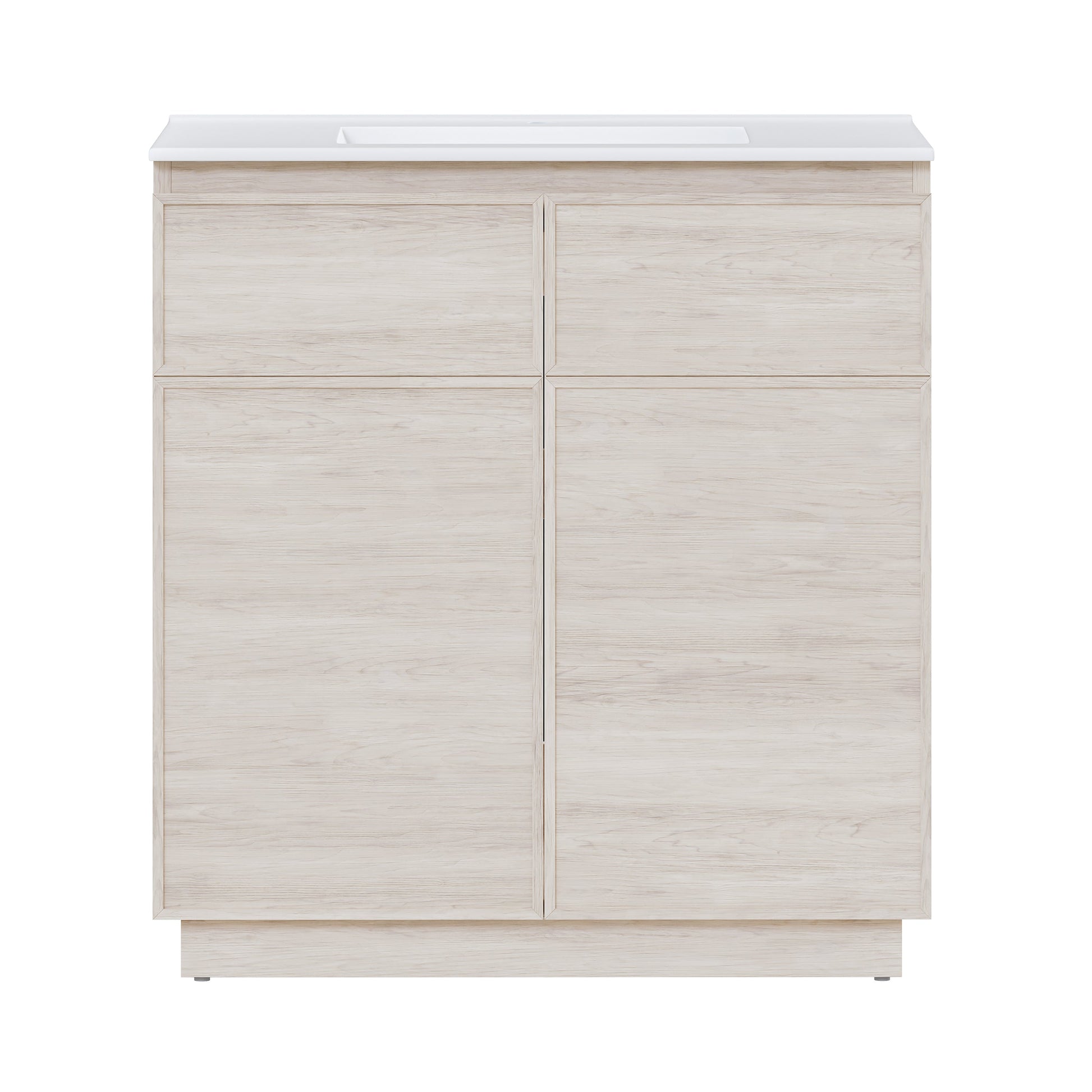 White Oak / White / 1-Hole