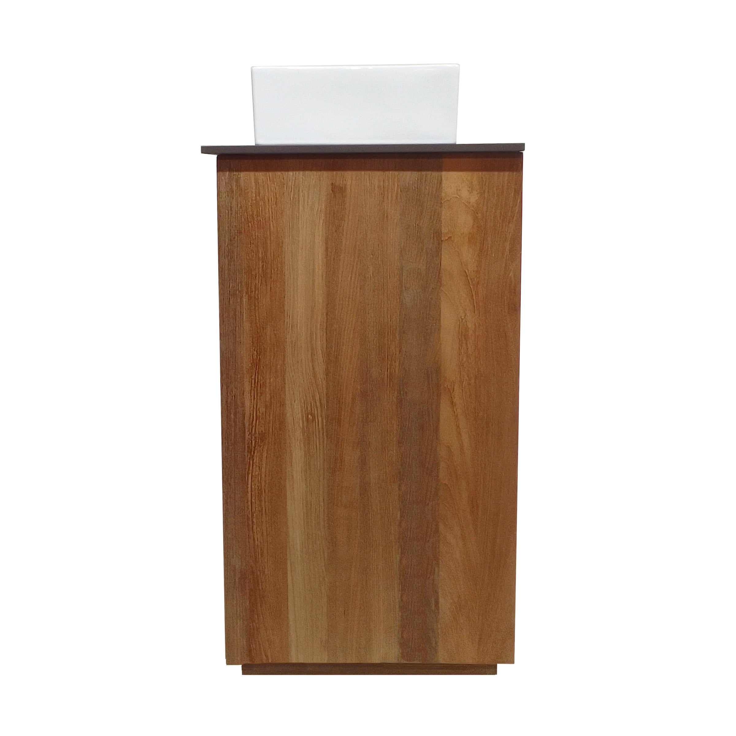 Brown Oak / White / 1-Hole