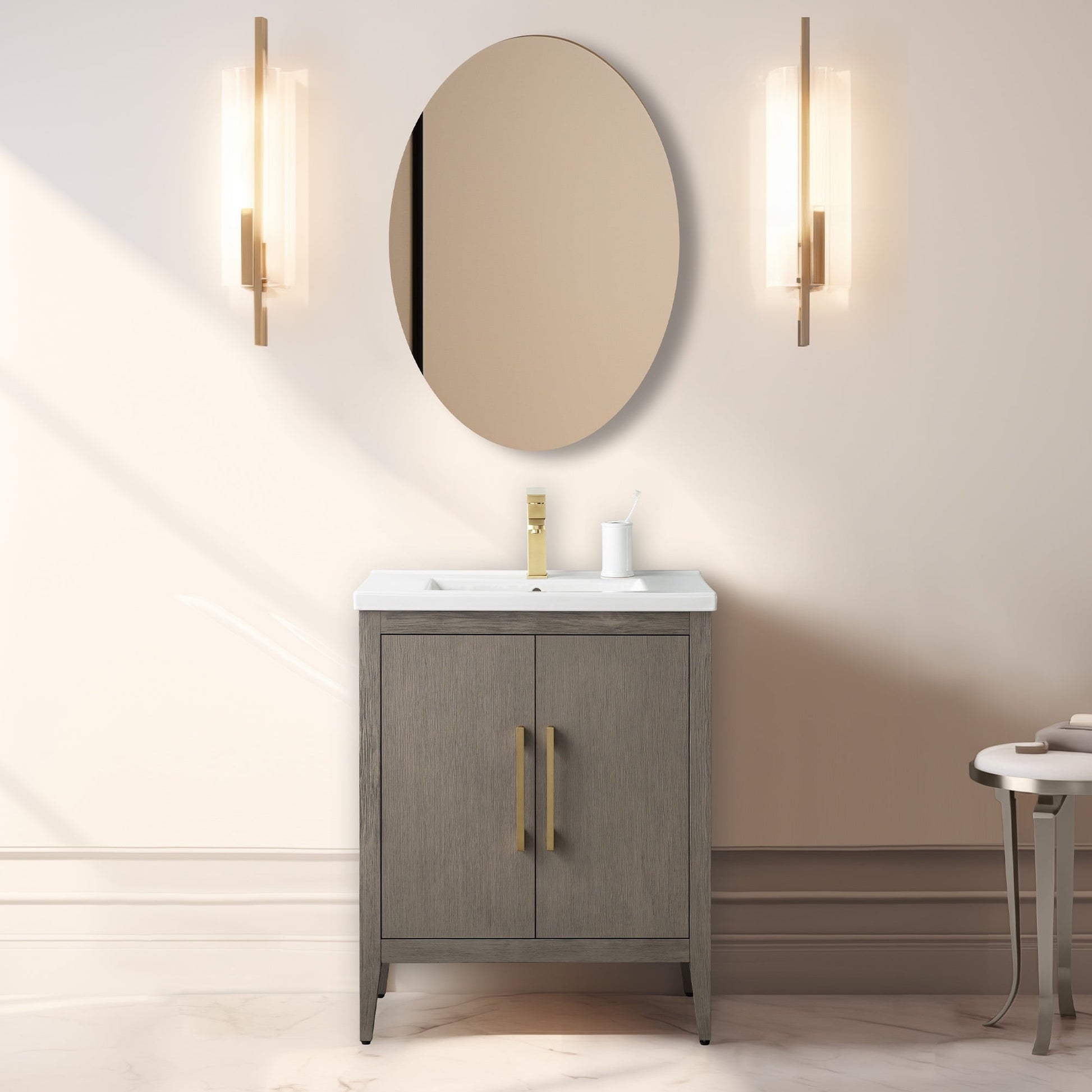 Driftwood Gray / Golden Brushed