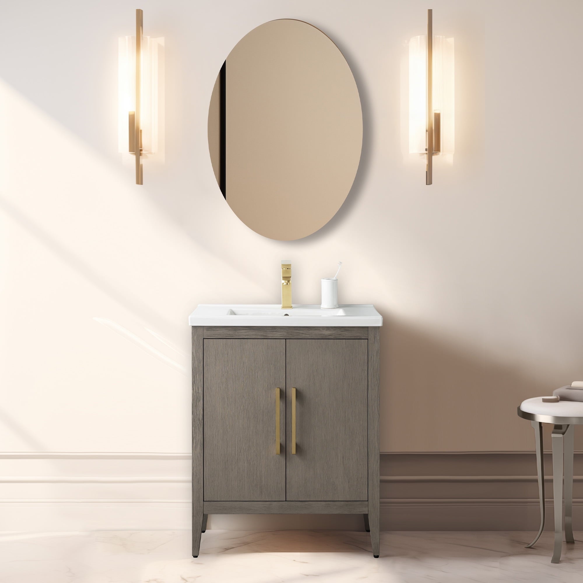 Driftwood Gray / Golden Brushed
