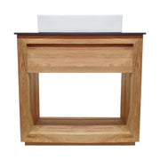 Natural Teak / White / 1-Hole