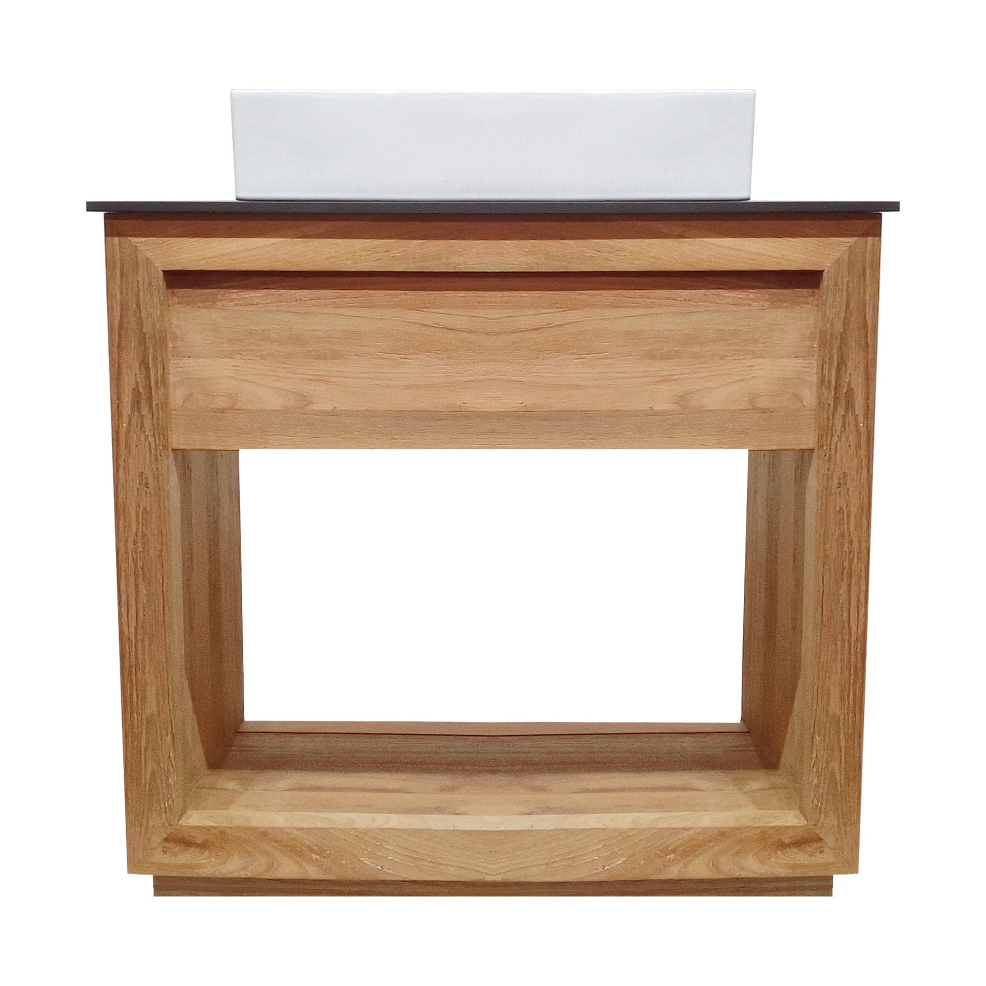 Natural Teak / White / 1-Hole