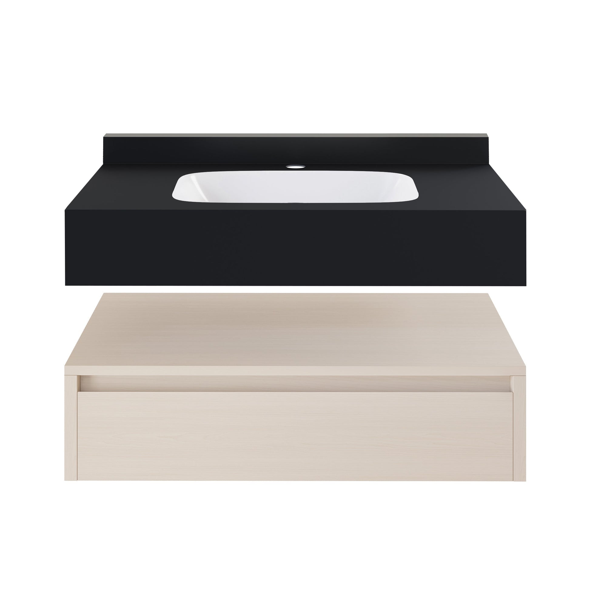 White Oak / Black Marquina