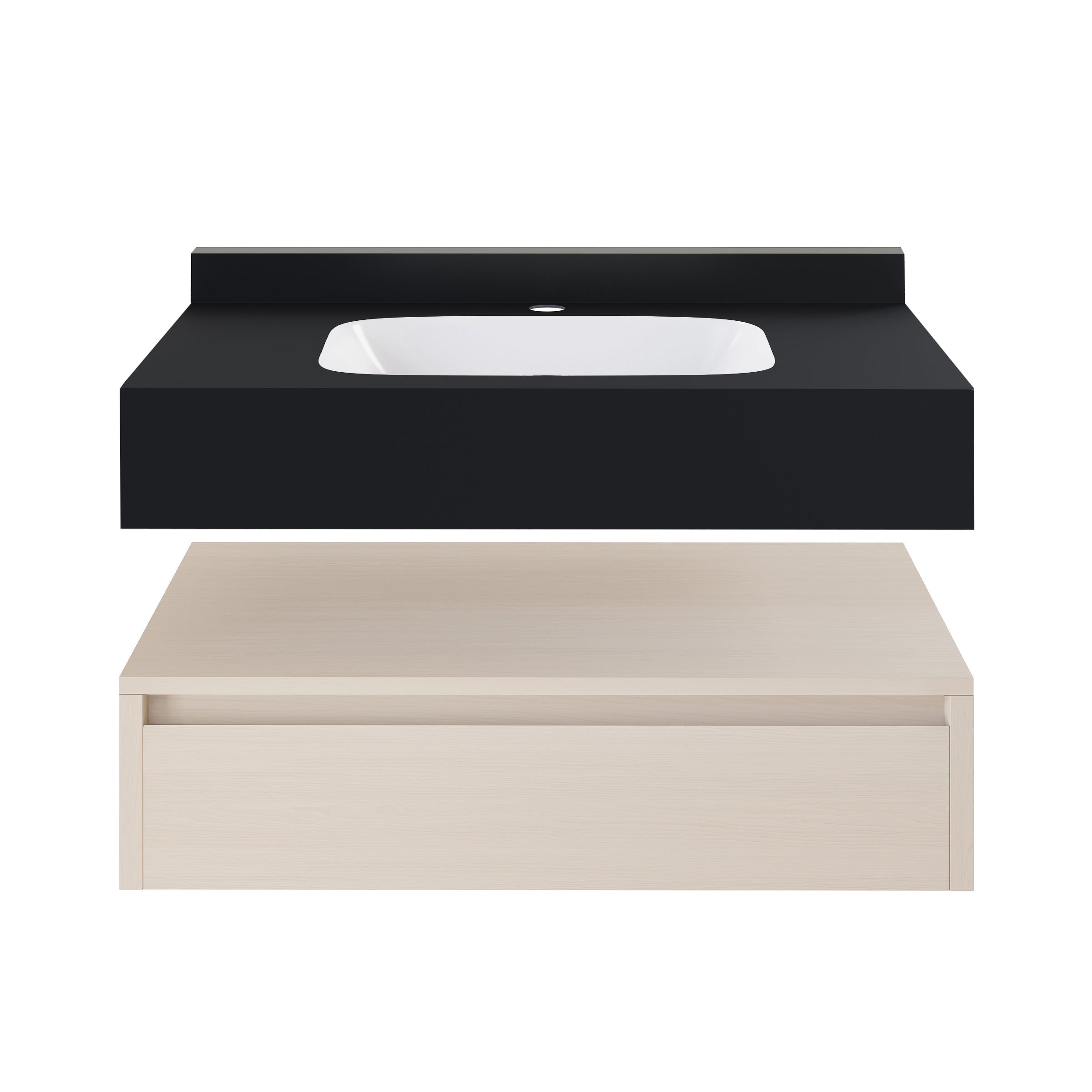 White Oak / Black Marquina