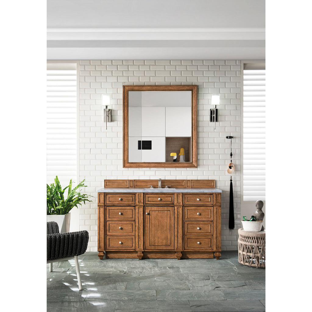 Saddle Brown / Carrara White - 3 Faucet Holes