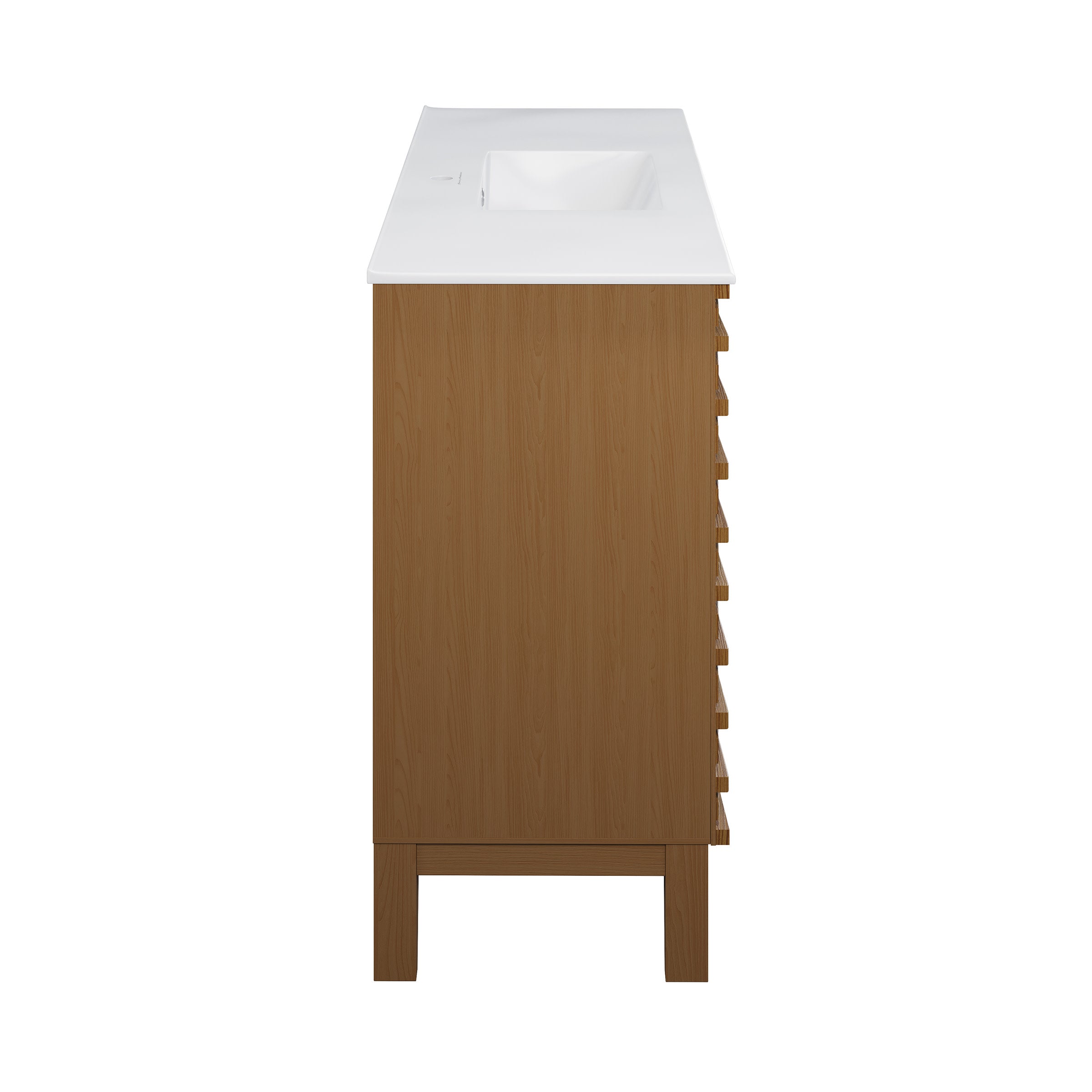 Brown Oak / Glossy White / 1-Hole