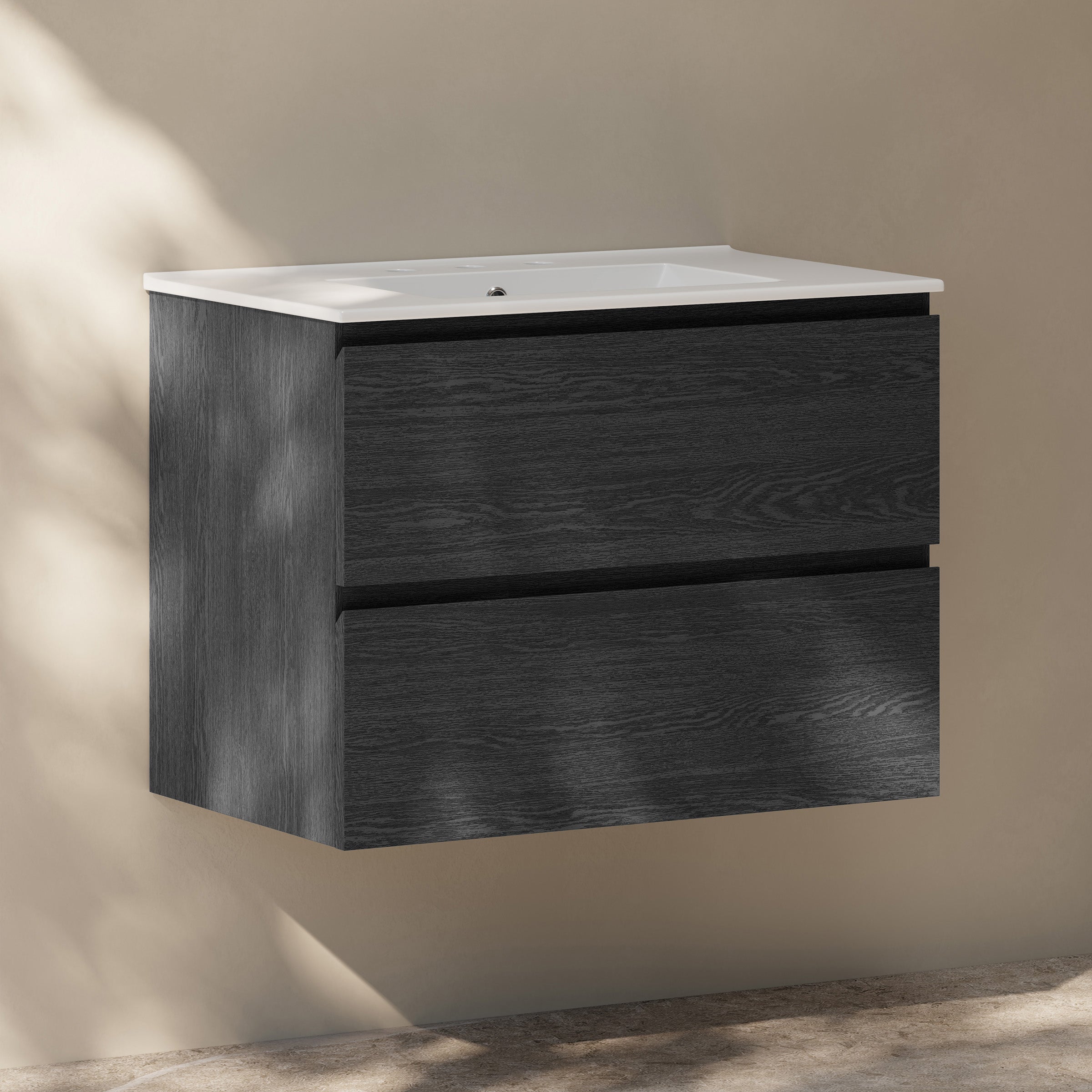 Black Oak / Glossy White / 3-Hole