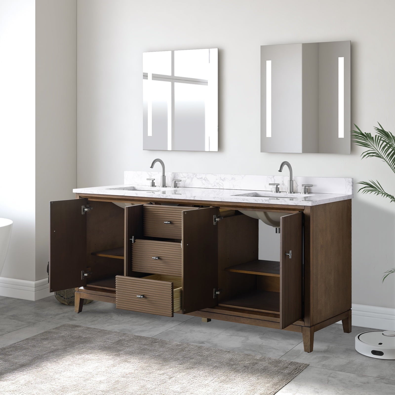 Linear Walnut / Brushed Nickel