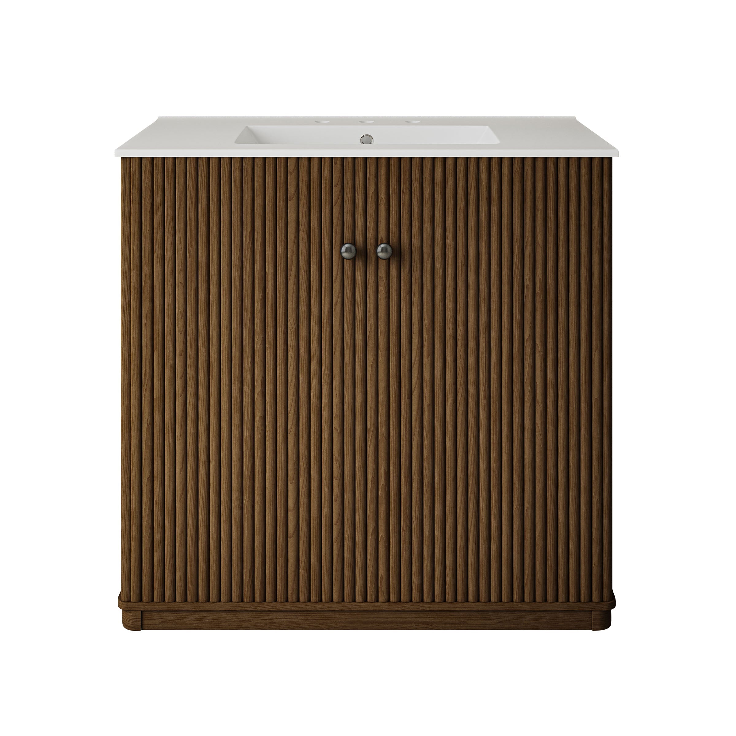 Brown Oak / White / 3-Hole