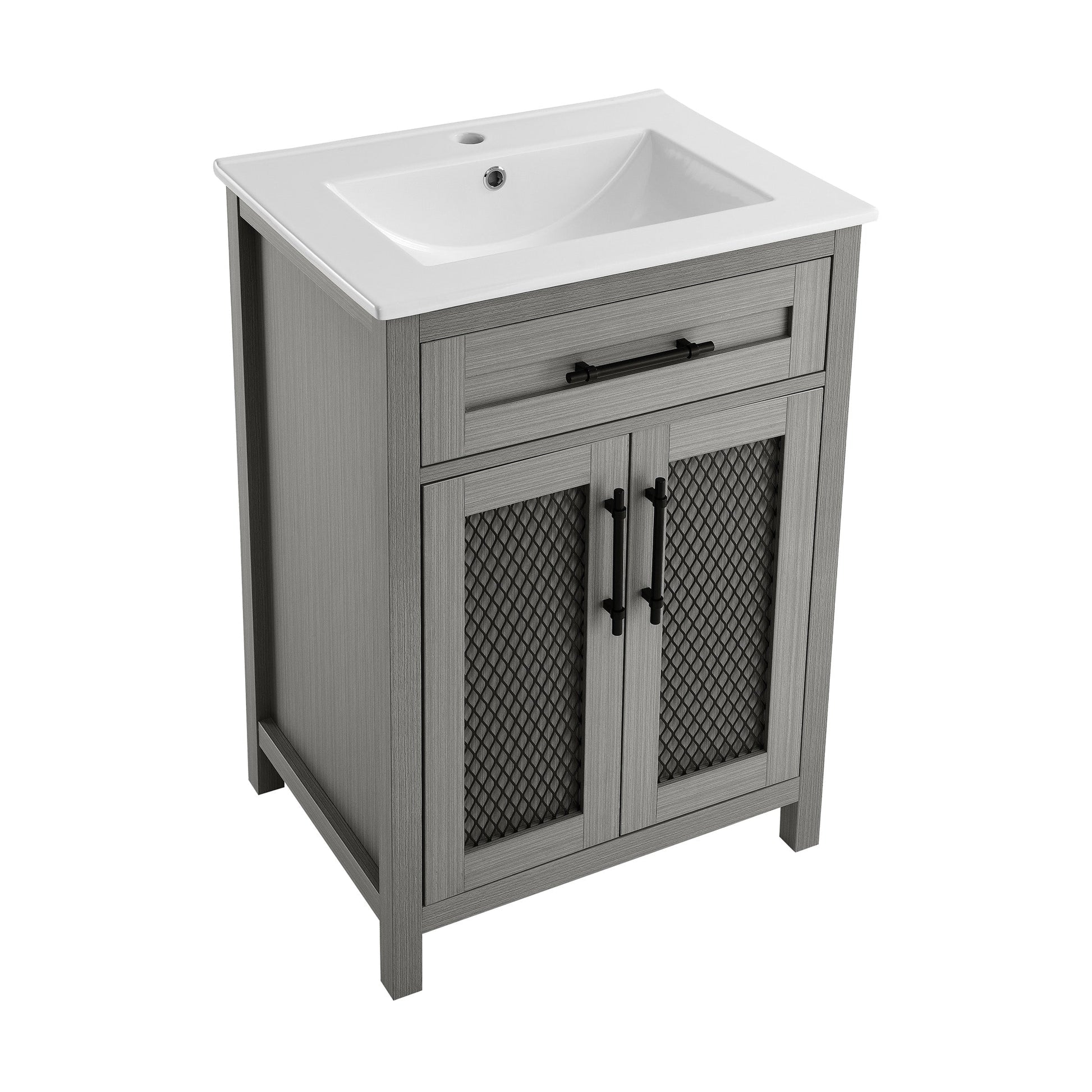 Carbon Gray / White / 1-Hole