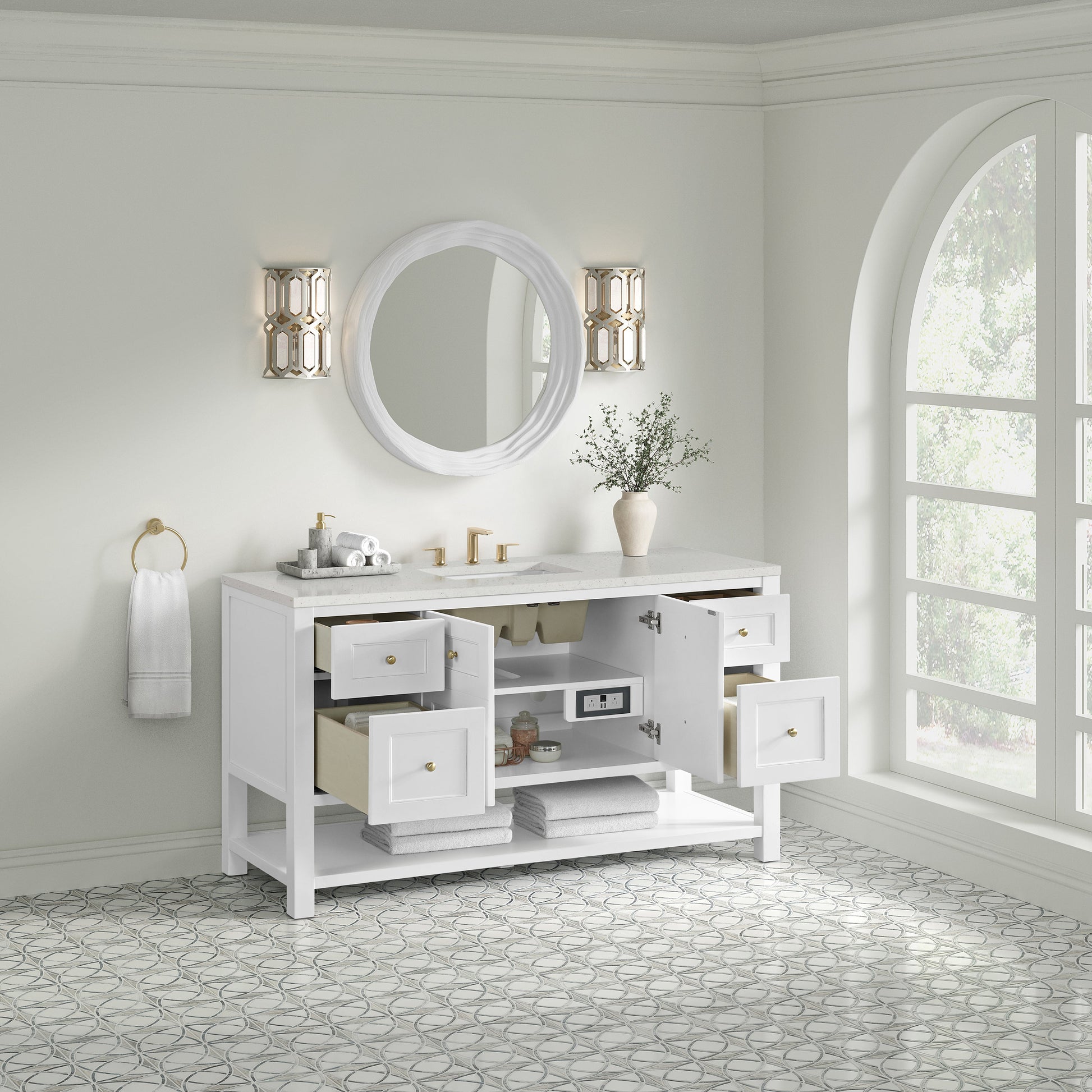 Bright White / Lime Delight - 3 Faucet Holes