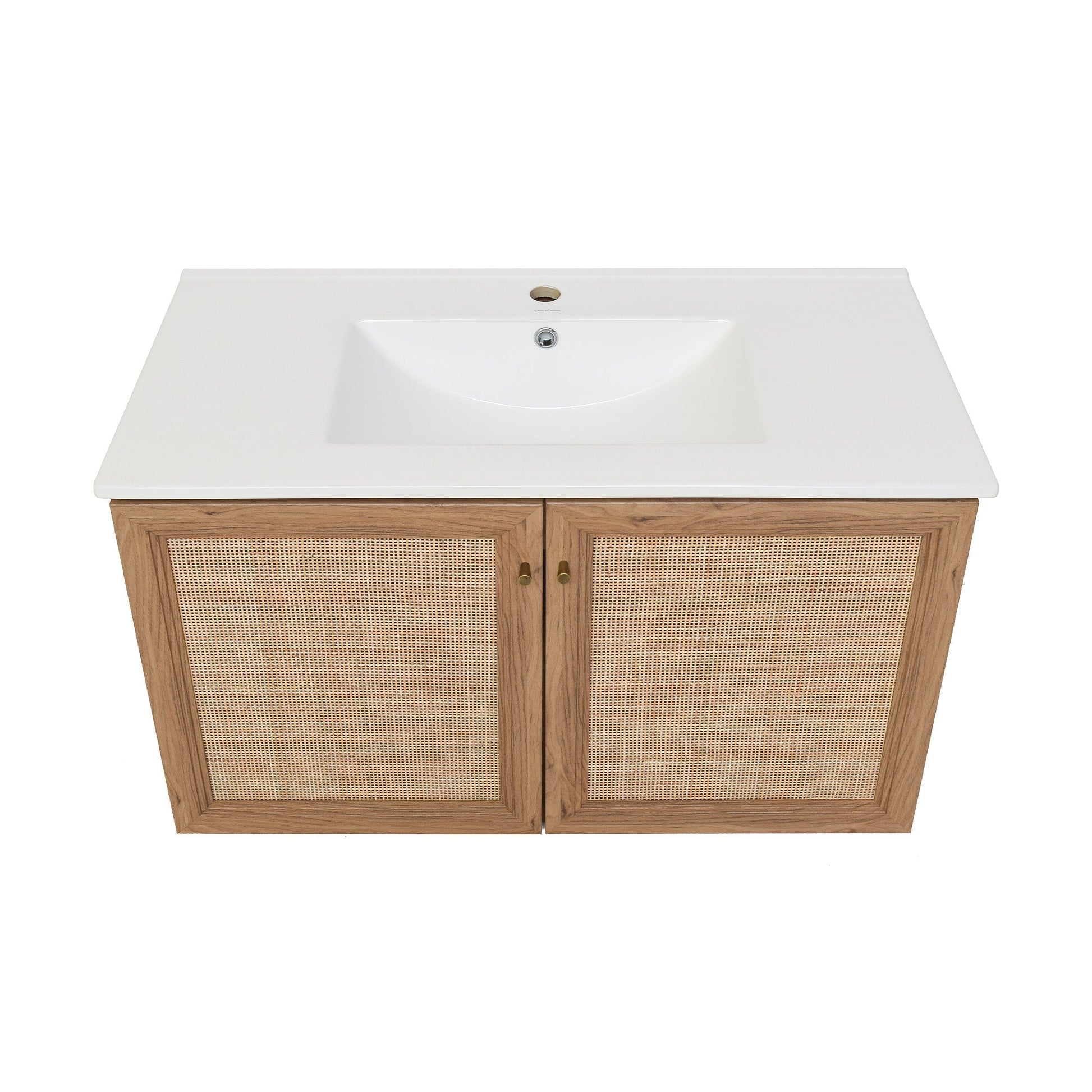 Golden Oak / White / 1-Hole