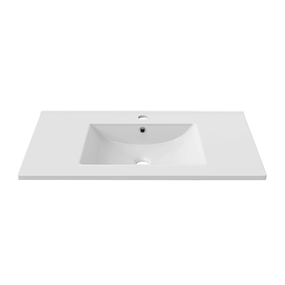 Glossy White / 1-Hole / Center