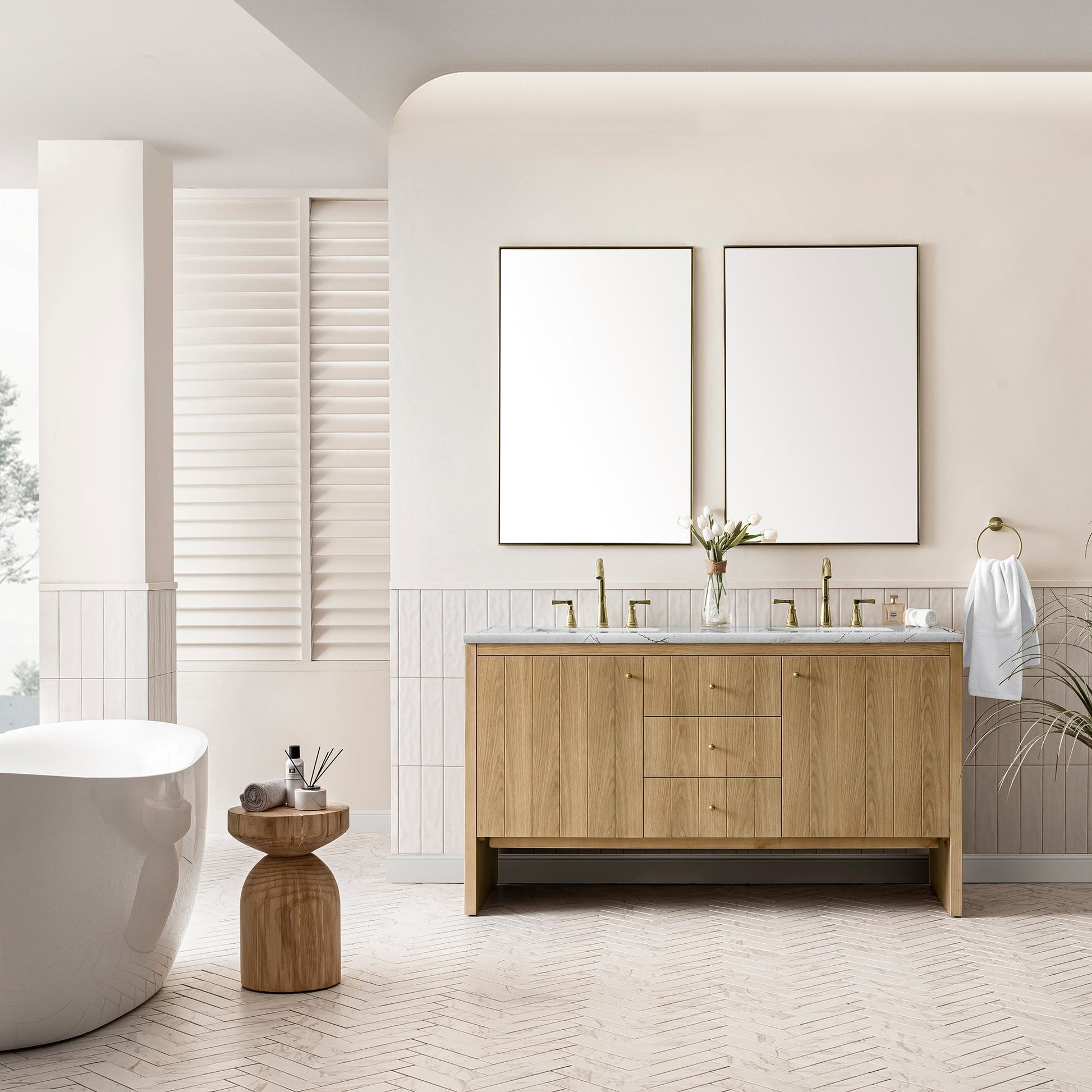 Light Natural Oak / Ethereal Noctis - 3 Faucet Holes