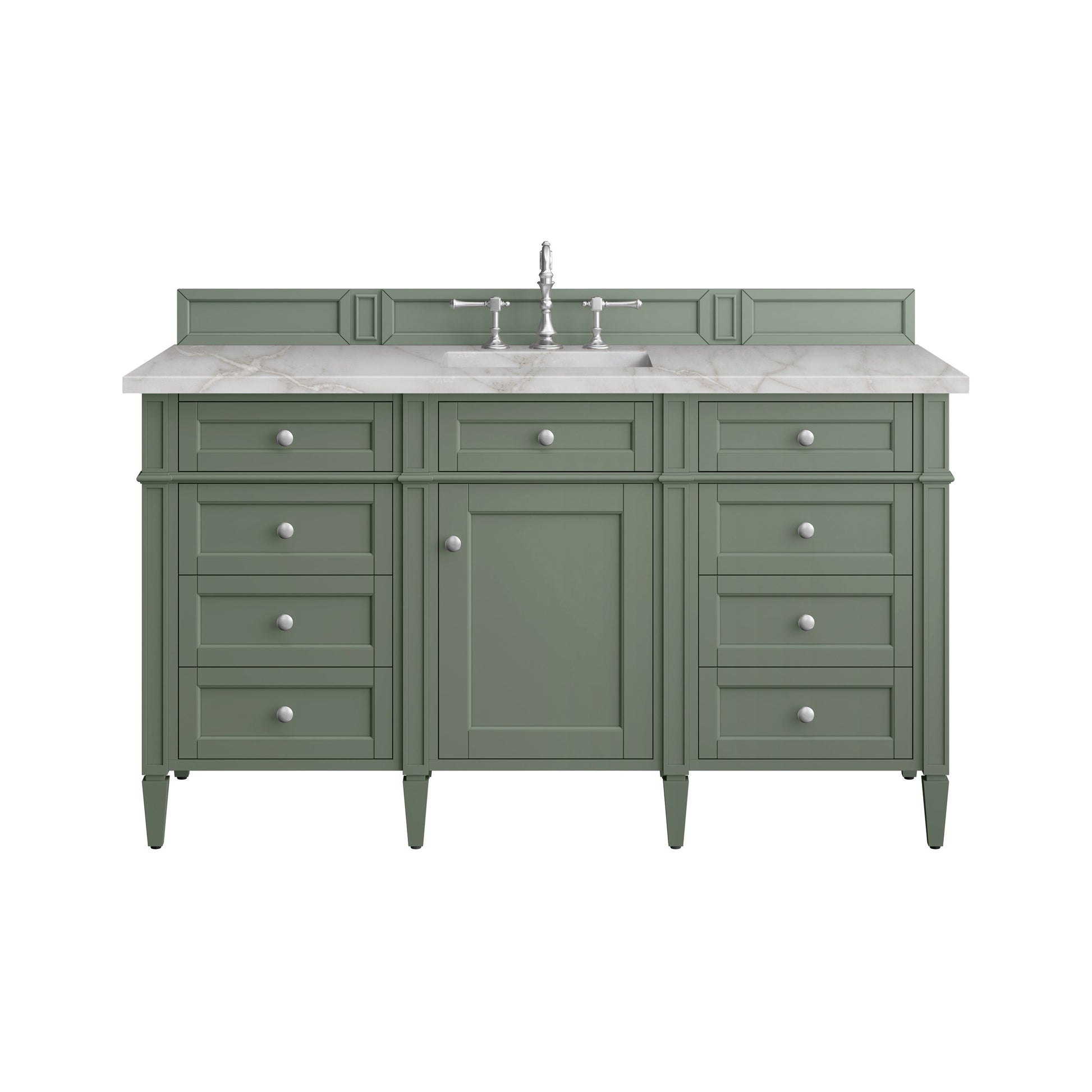 Smokey Celadon / Victorian Silver - 3 Faucet Holes