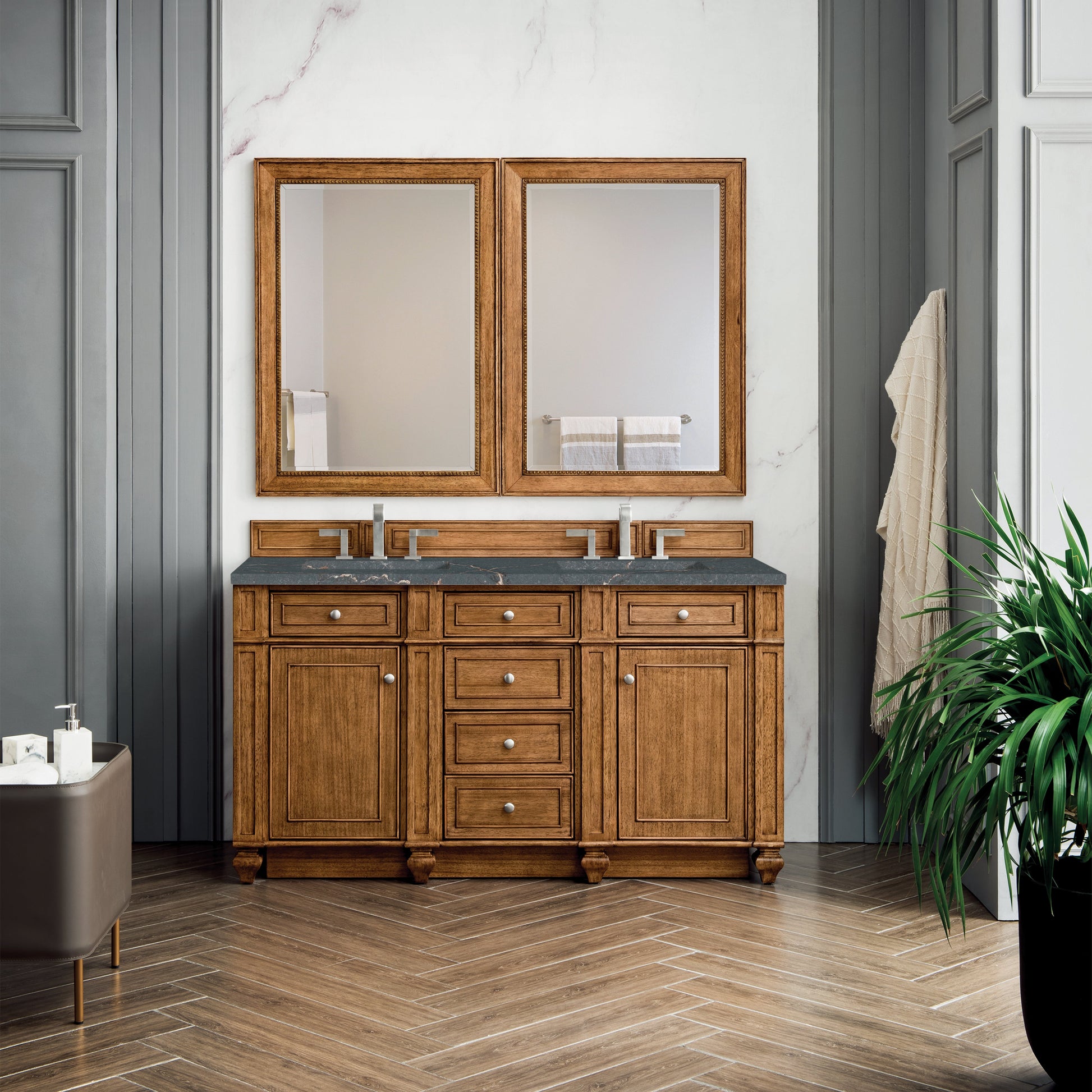 Saddle Brown / Parisien Bleu - 3 Faucet Holes
