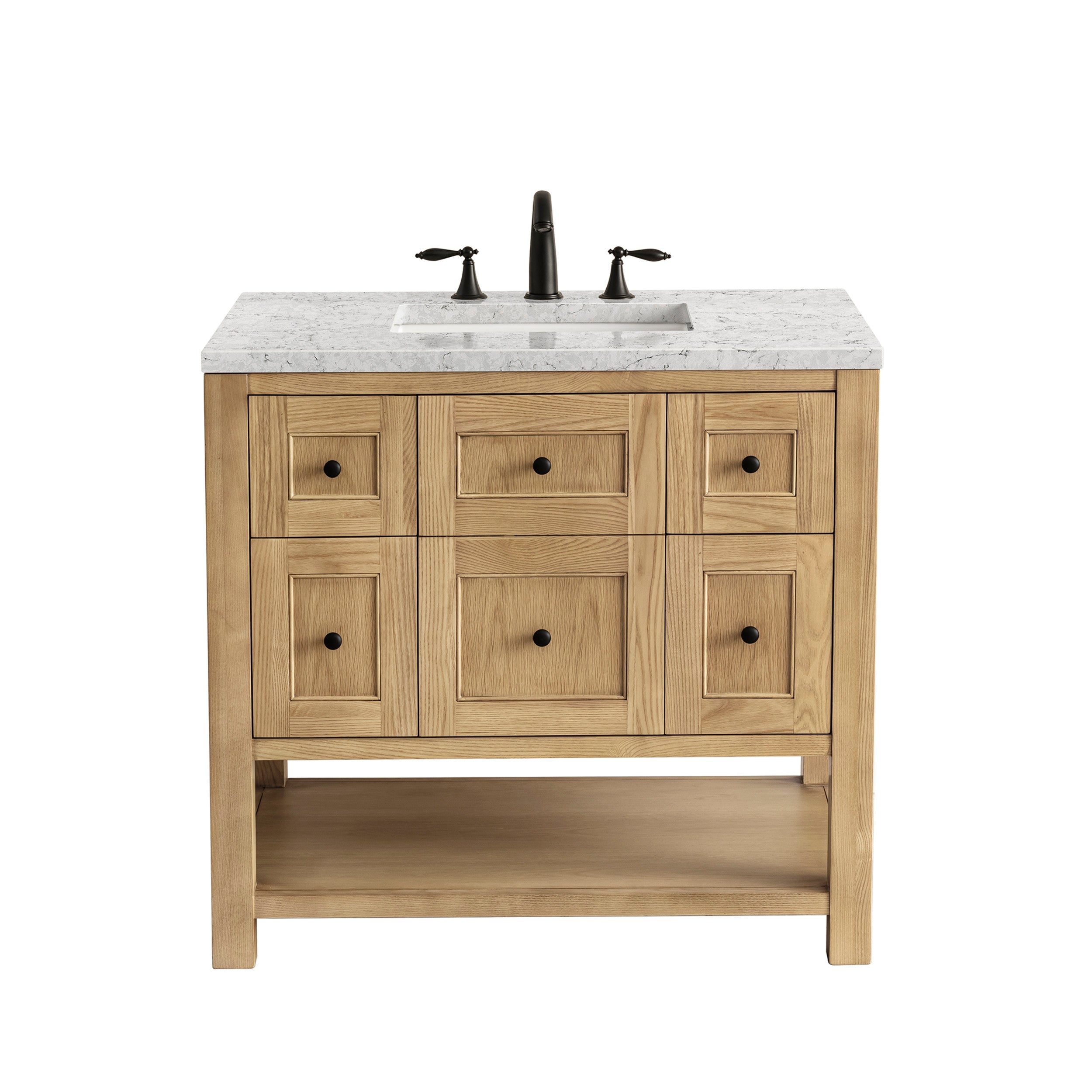 Light Natural Oak / Eternal Jasmine Pearl - 3 Faucet Holes