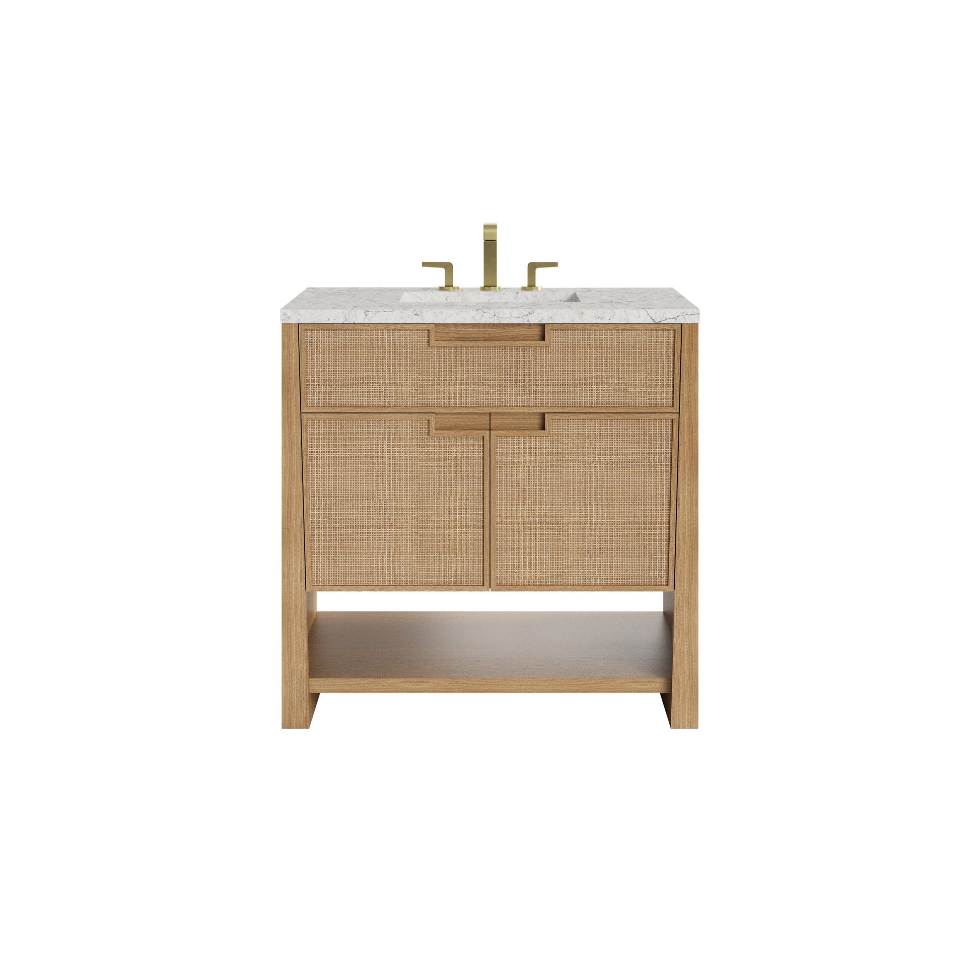 Seaside Oak / Eternal Jasmine Pearl - 3 Faucet Holes