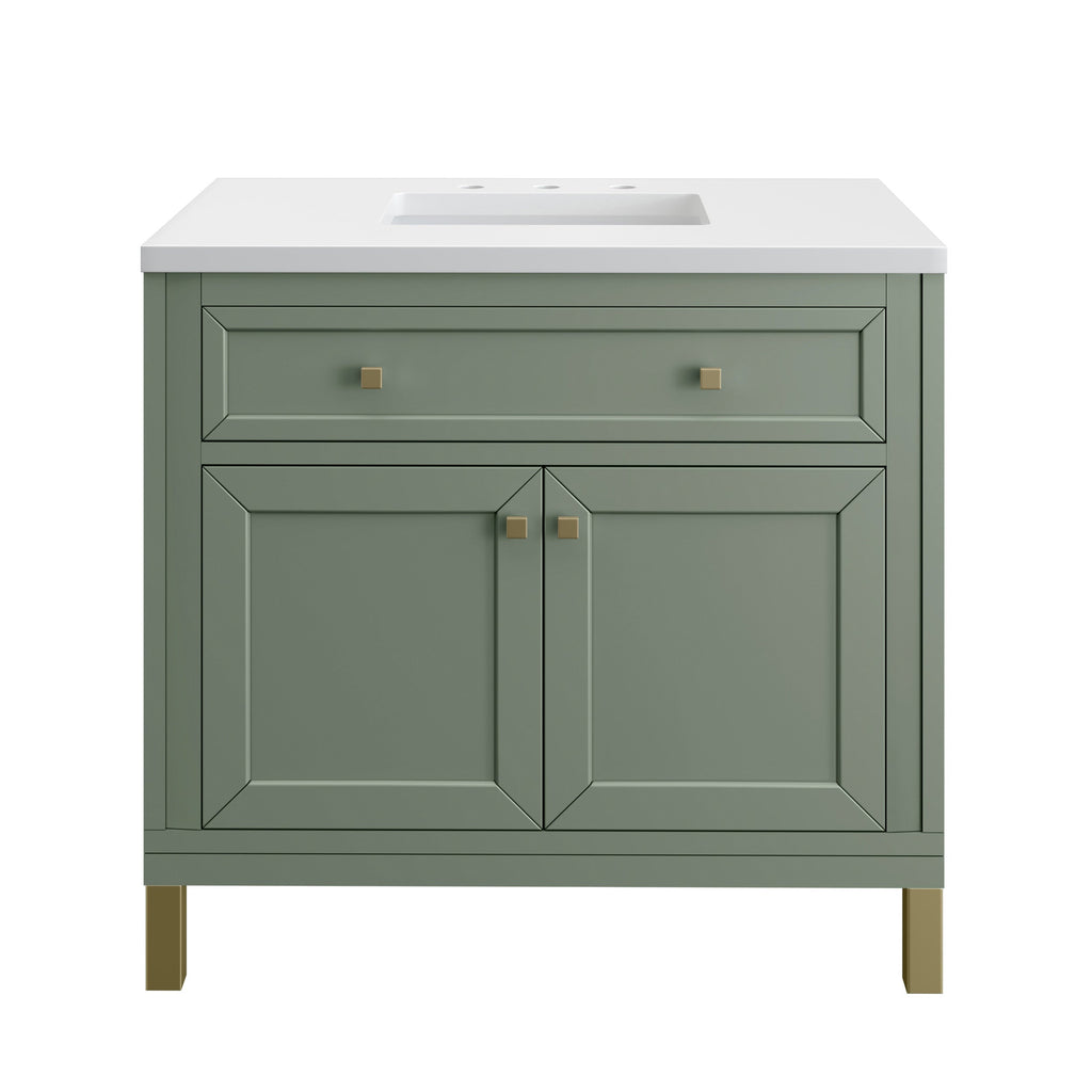 Smokey Celadon / White Zeus - 3 Faucet Holes
