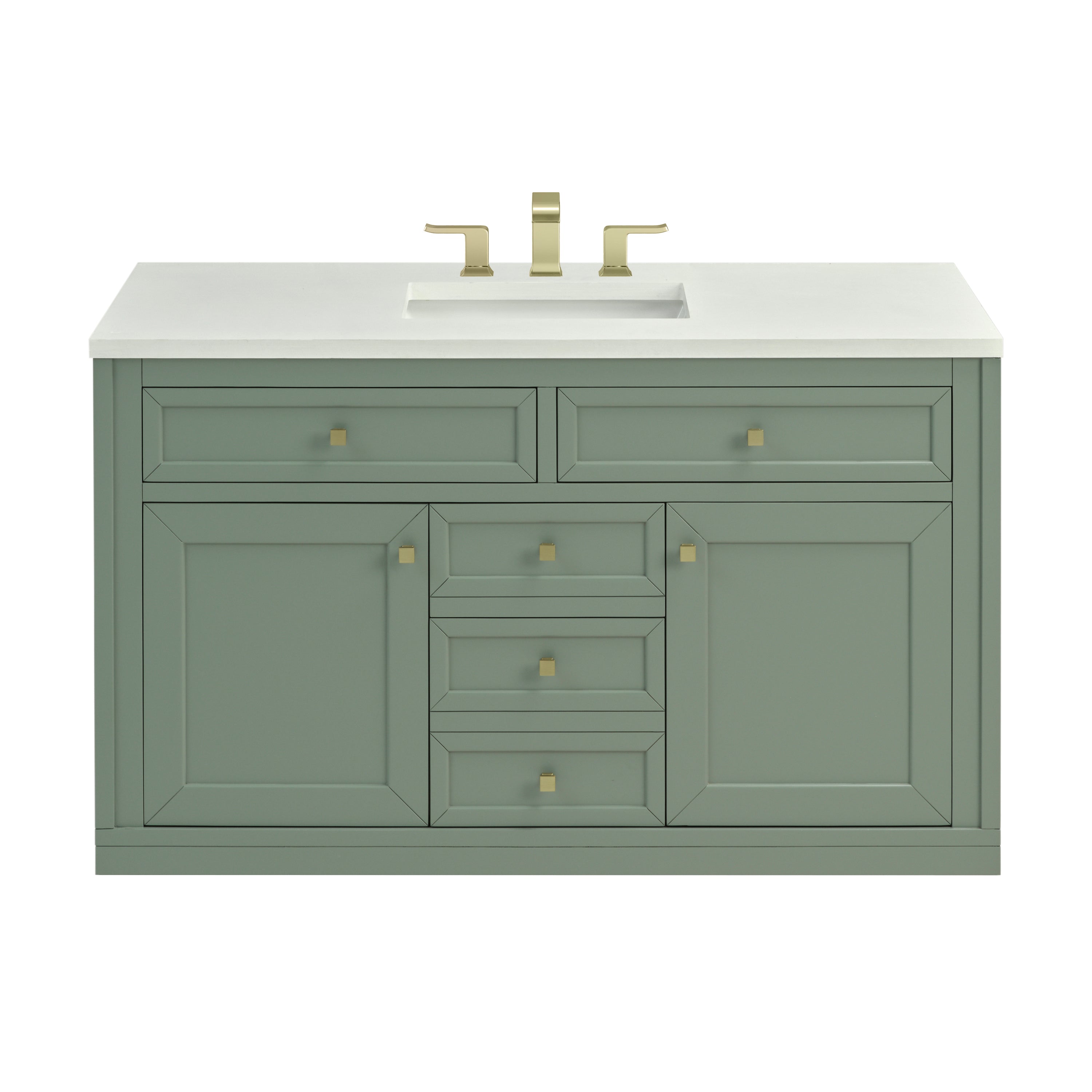 Smokey Celadon / White Zeus - 3 Faucet Holes