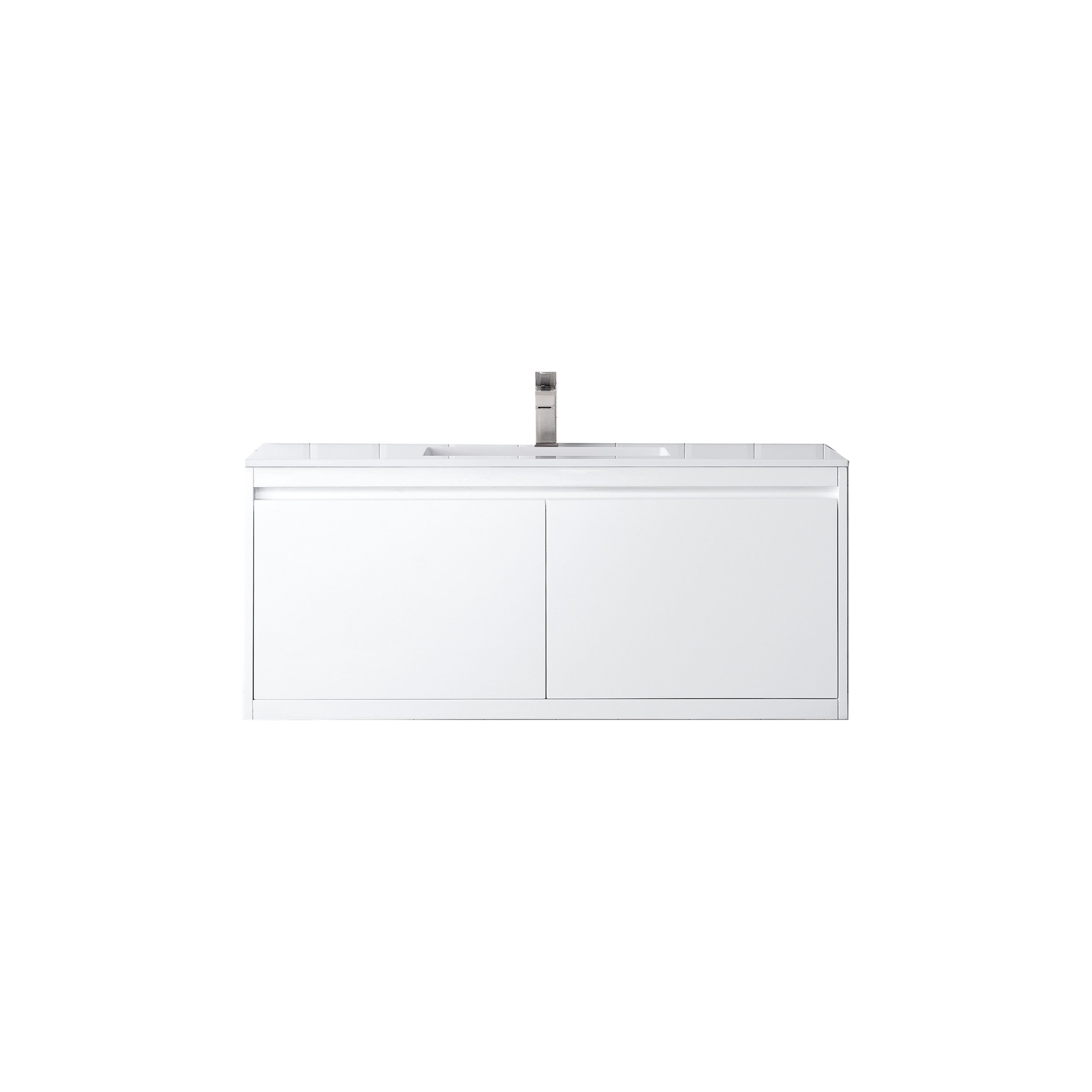 Glossy White / Glossy White - 1 Faucet Hole