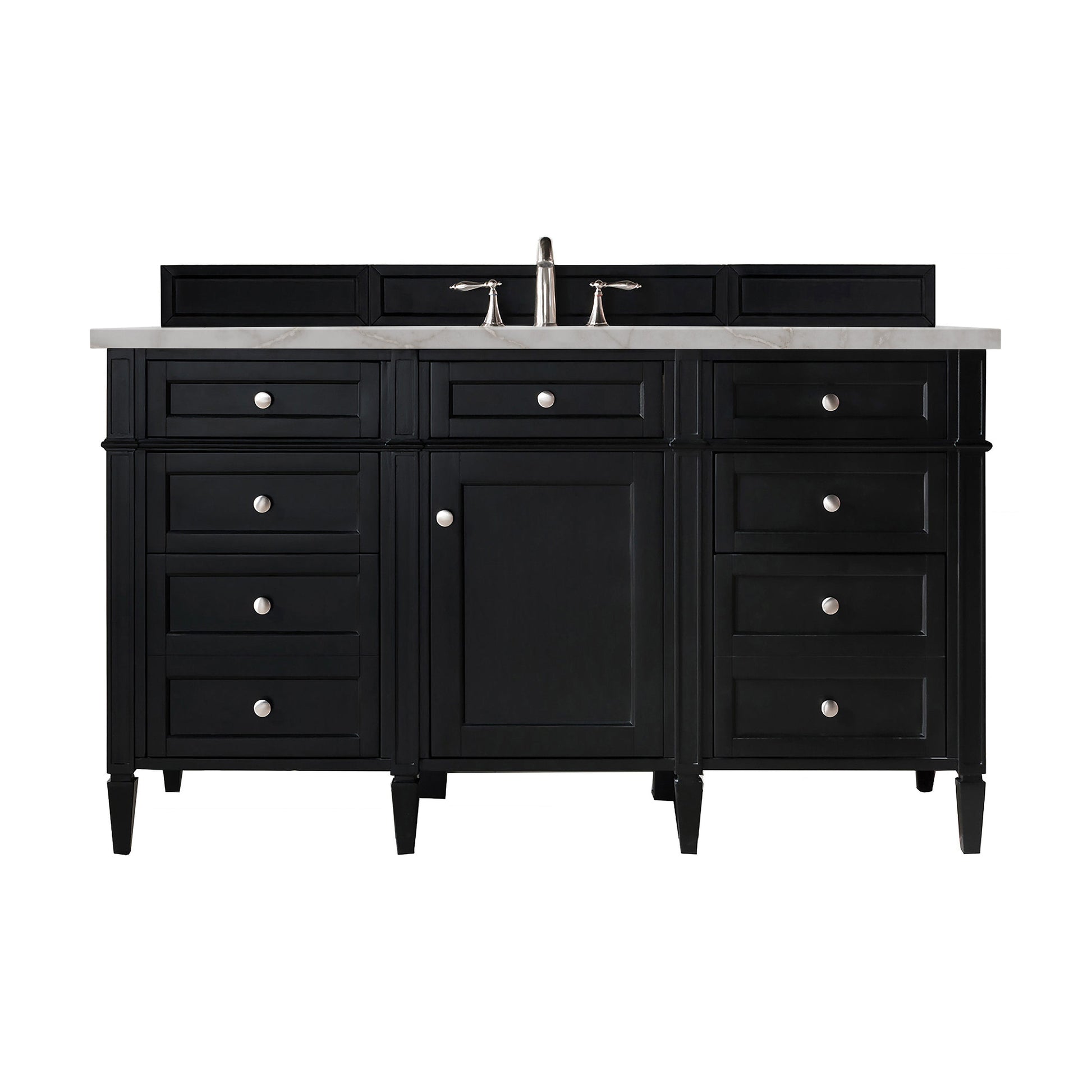 Black Onyx / Victorian Silver - 3 Faucet Holes