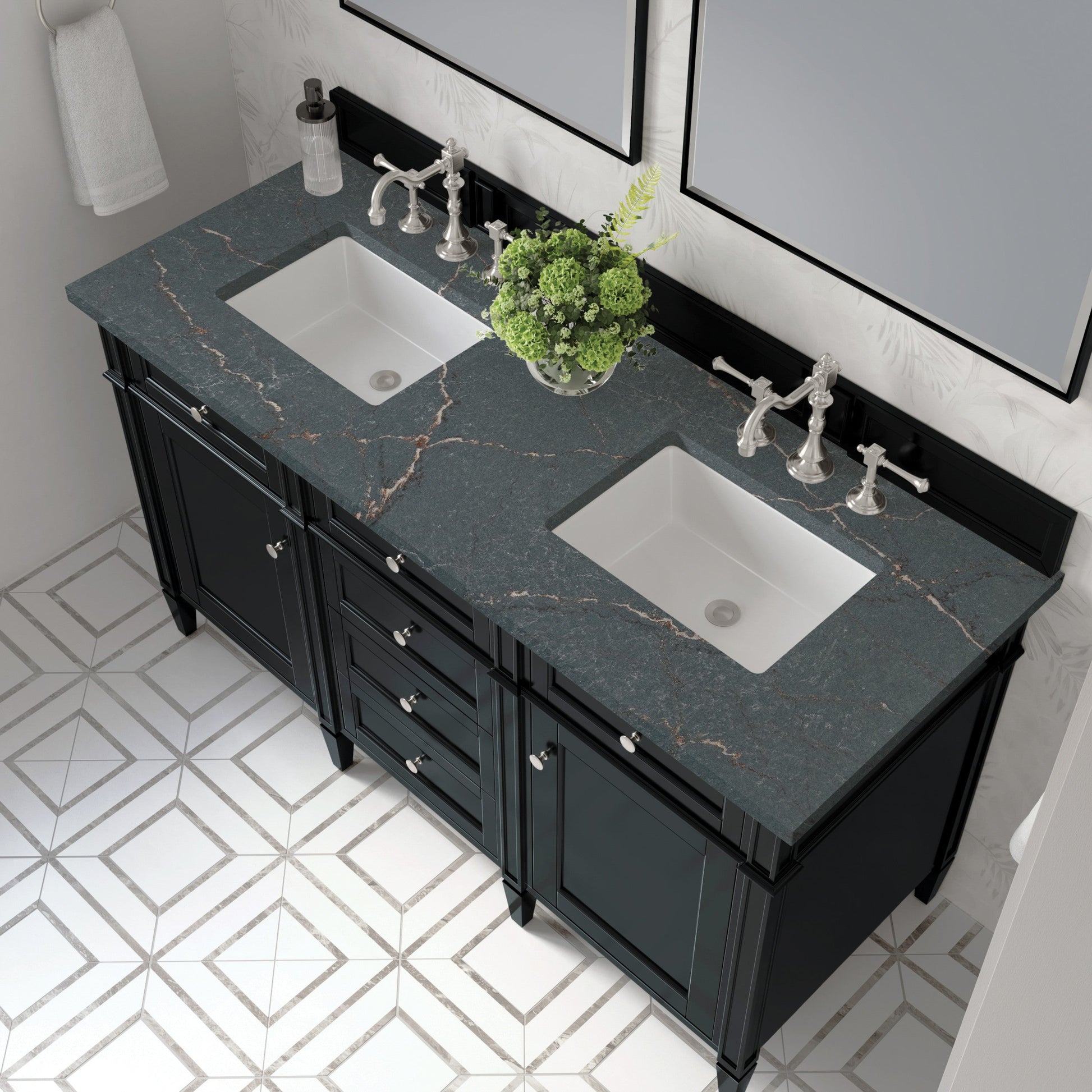 Black Onyx / Parisien Bleu - 3 Faucet Holes