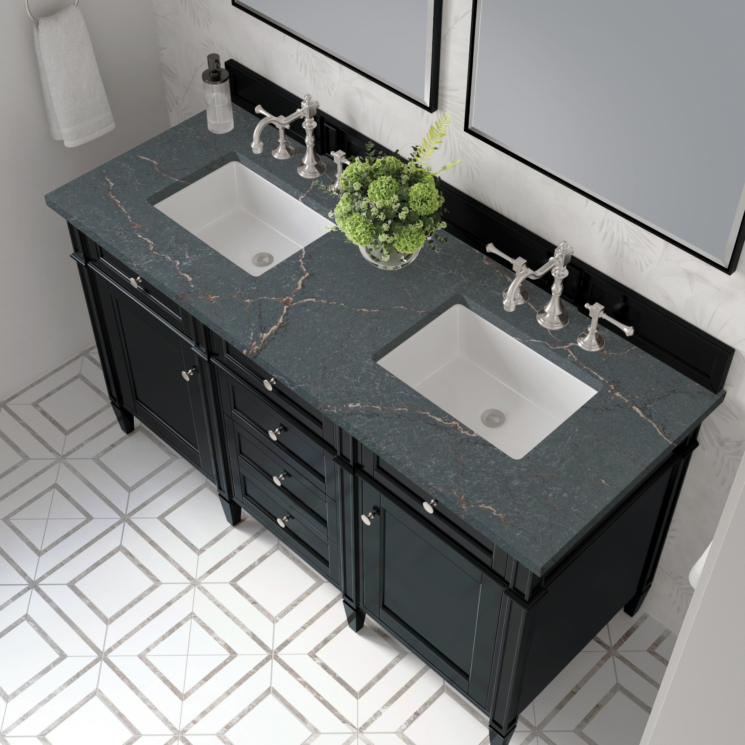 Black Onyx / Parisien Bleu - 3 Faucet Holes