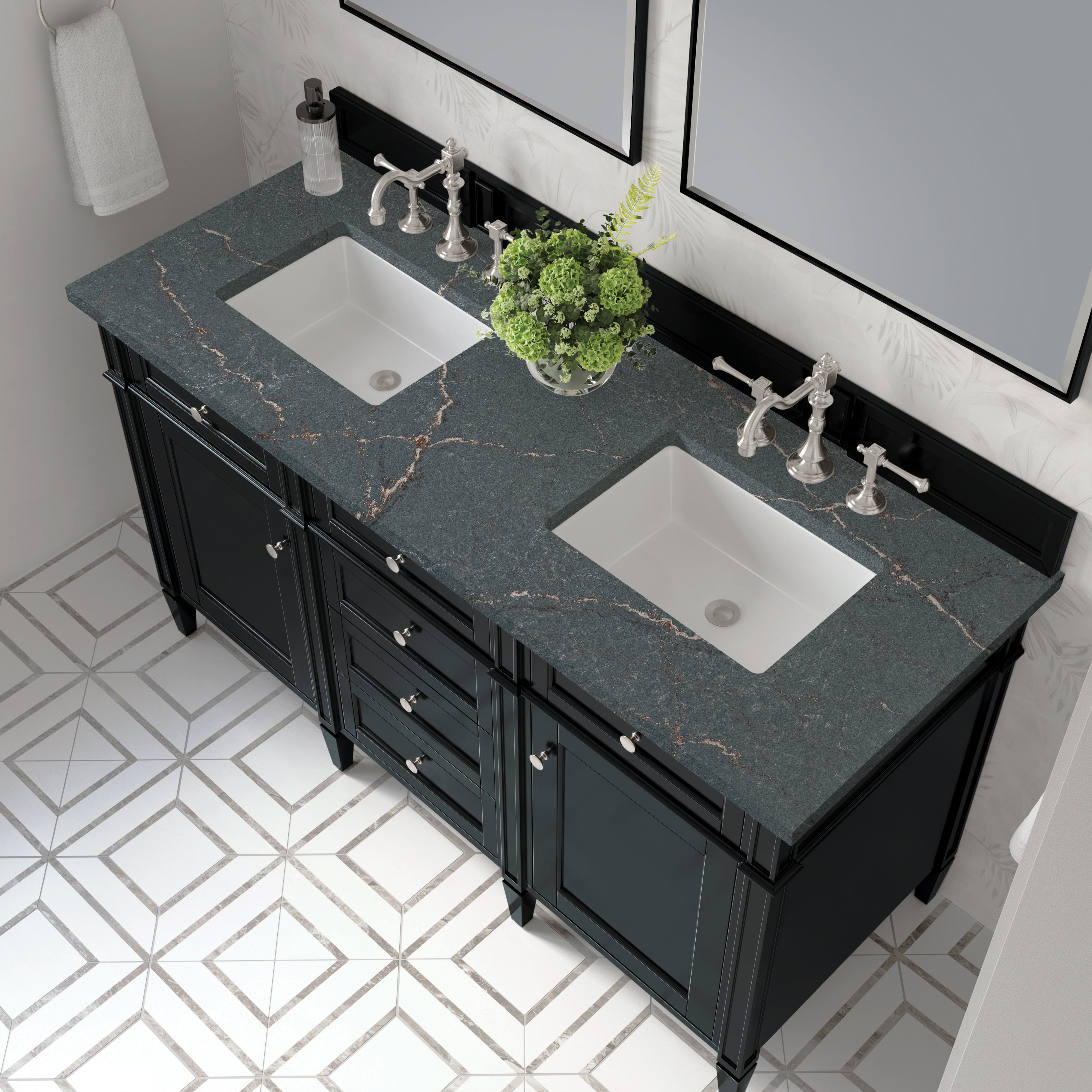 Black Onyx / Parisien Bleu - 3 Faucet Holes