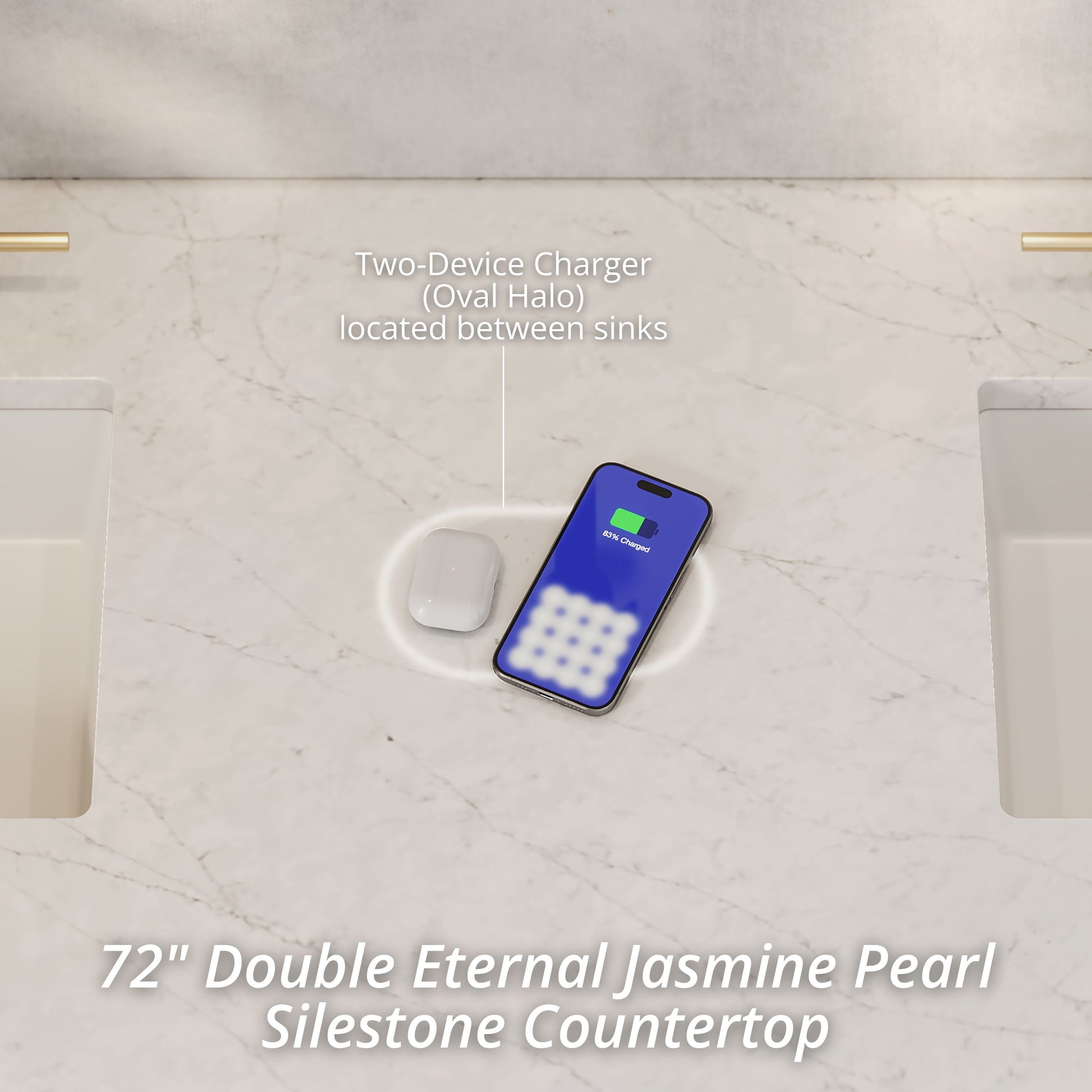Victory Blue / Eternal Jasmine Pearl - 3 Faucet Holes