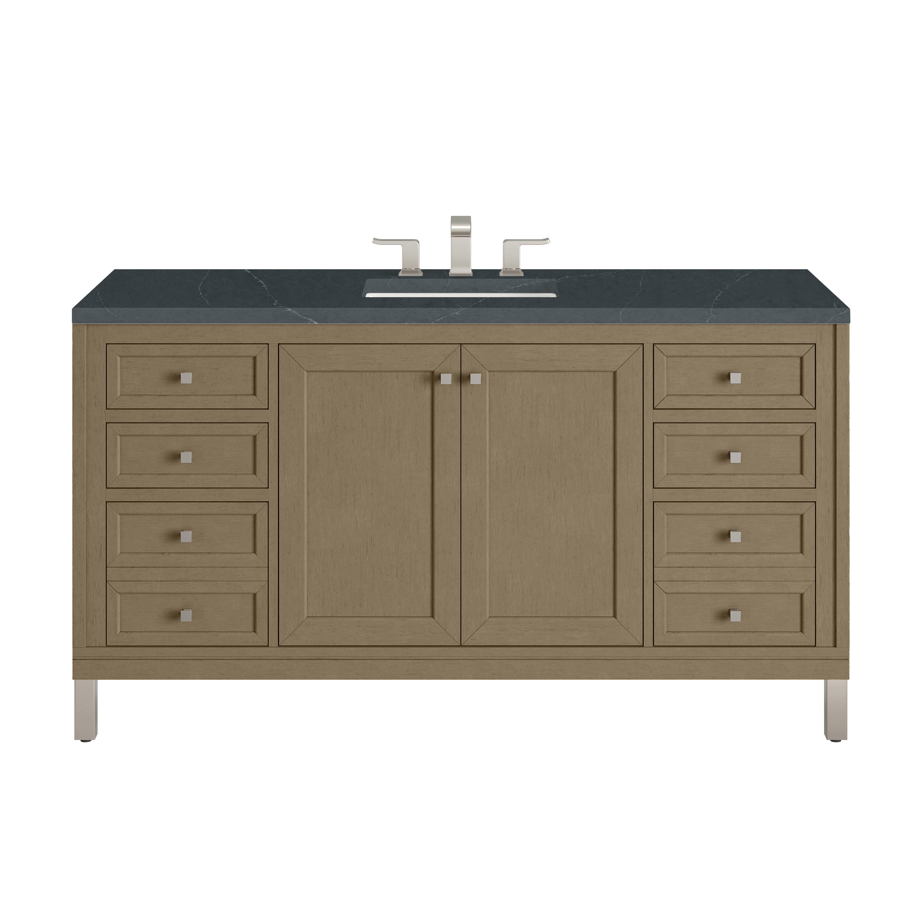 Walnut Whisper / Charcoal Soapstone - 3 Faucet Holes